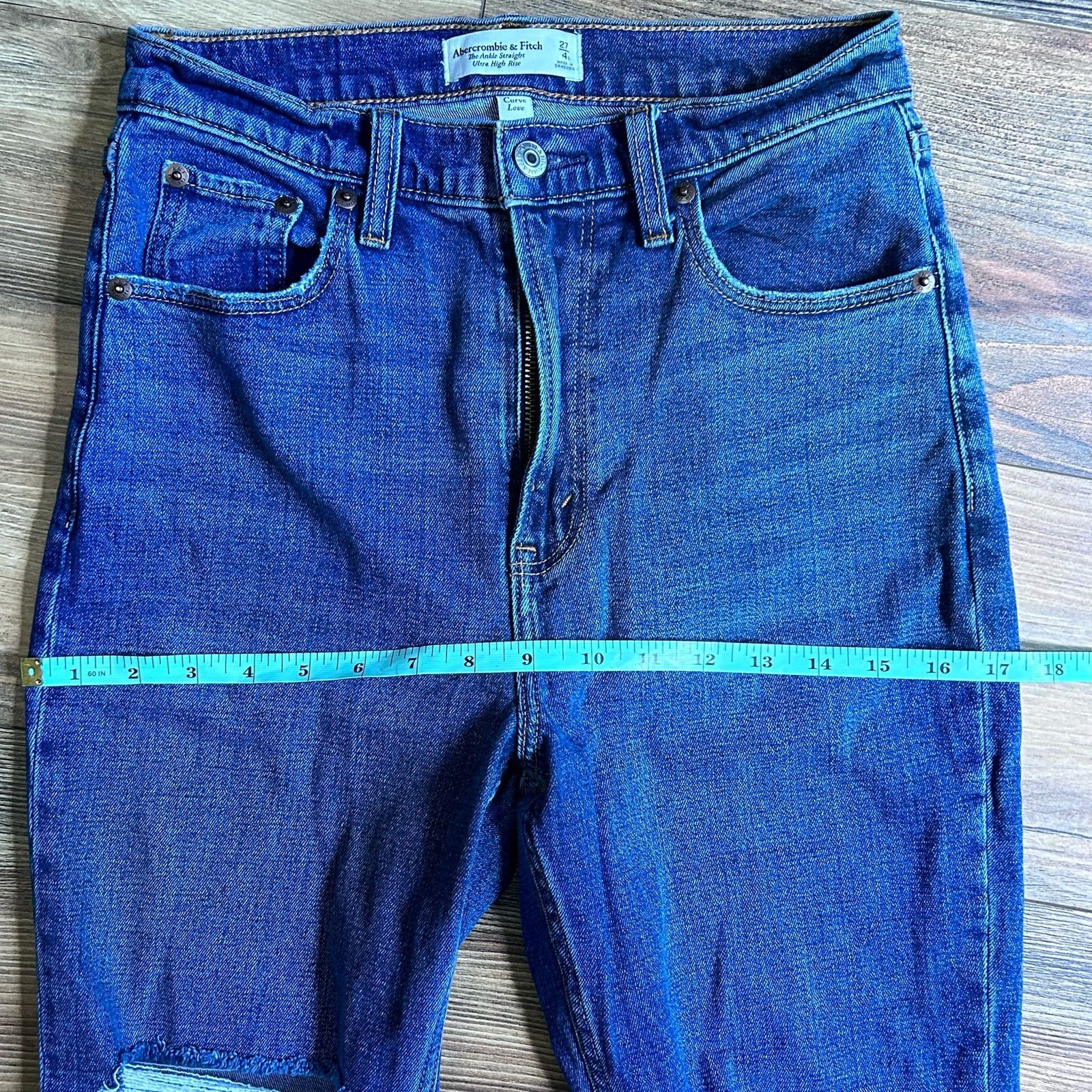 Abercrombie & Fitch Abercrombie & Fitch Ankle Straight Ultra High Rise 27 4 S Size 27" / US 4 / IT 40 - 7 Thumbnail