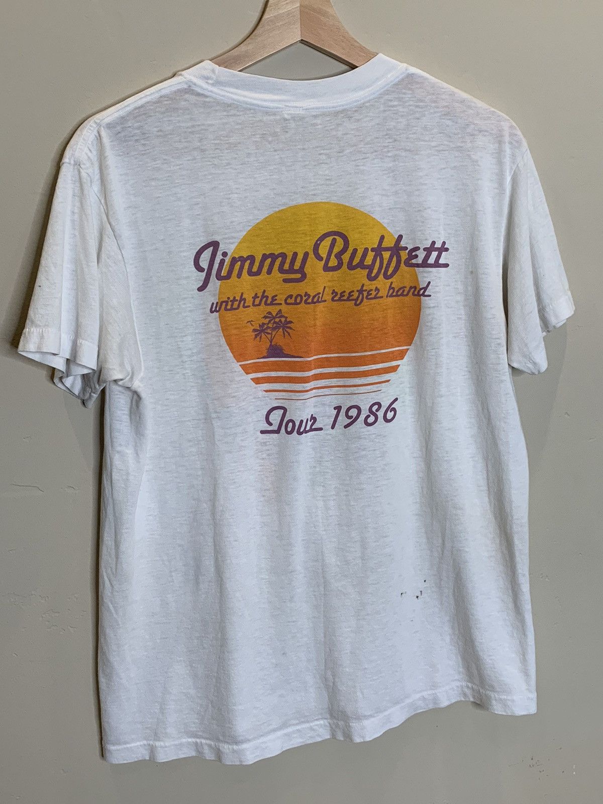 Band Tees × Vintage *RARE* VTG 1986 Jimmy Buffett Corona Coral Reefer Band Shirt Size US L / EU 52-54 / 3 - 2 Thumbnail