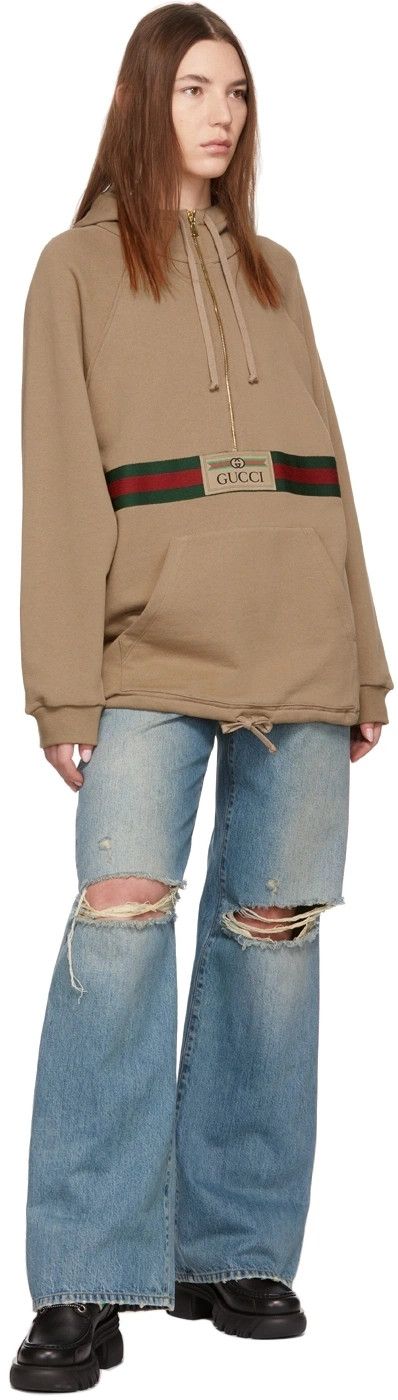 Gucci oc11z0126 Sweatshirt Hoodie In Brown Size M / US 6-8 / IT 42-44 - 2 Thumbnail