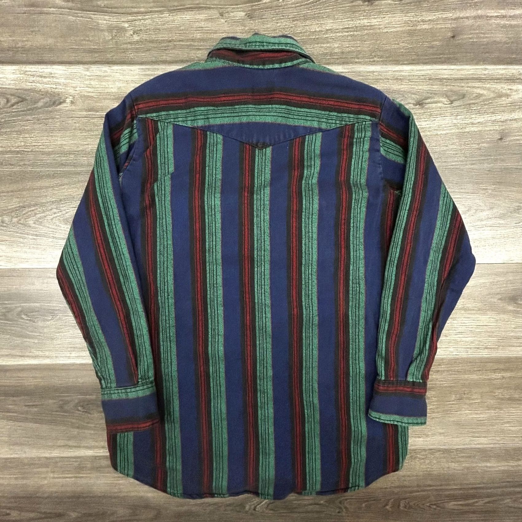 Vintage VINTAGE Saddle King Flannel Pearl Snap Shirt Mens XL Tall Blue Wool USA 70s Size US XL / EU 56 / 4 - 2 Thumbnail