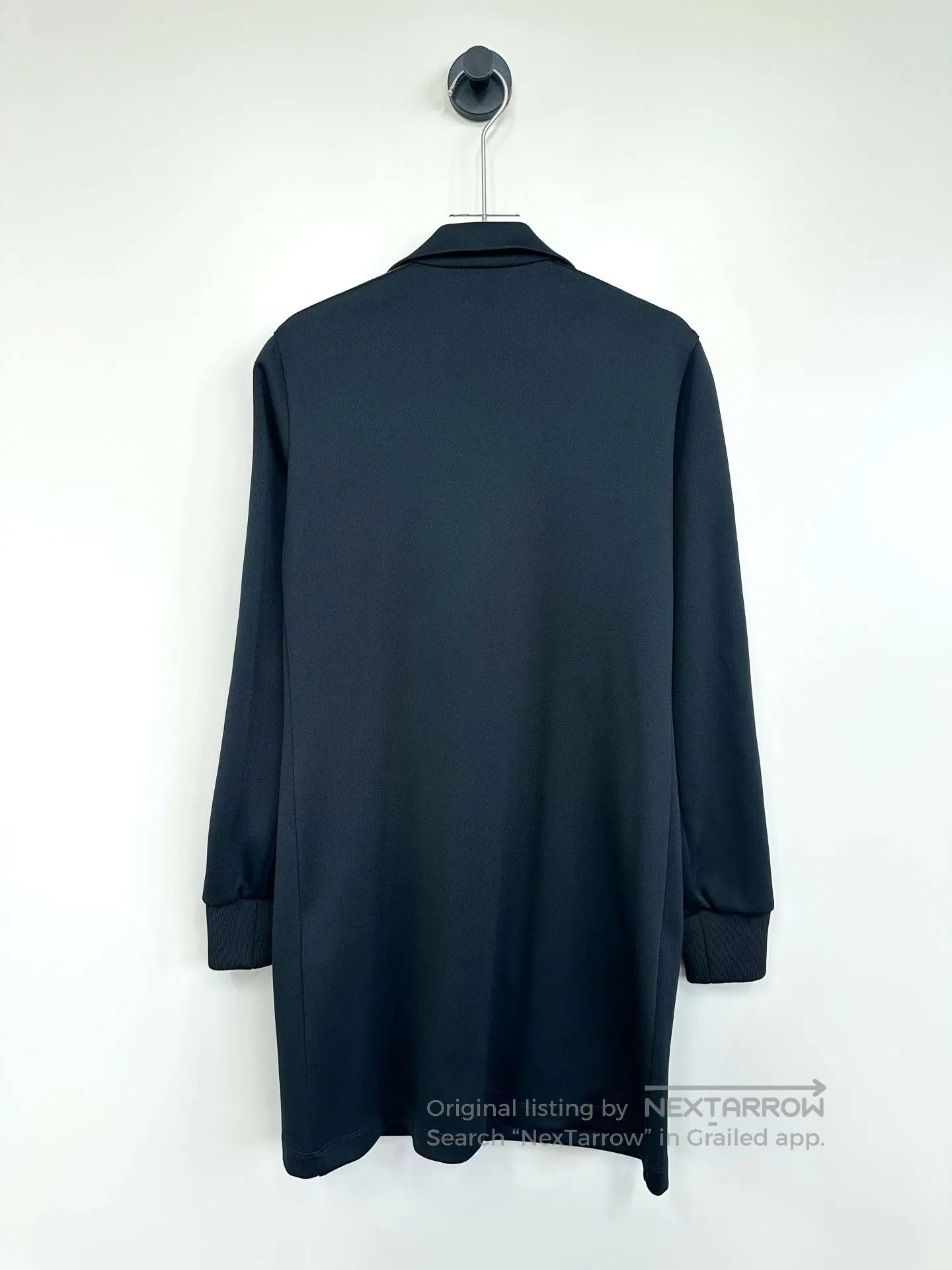 Celine CELINE Black Embroidered Stripe Logo Zip-up Dress| Size XS / US 0-2 / IT 36-38 - 2 Thumbnail