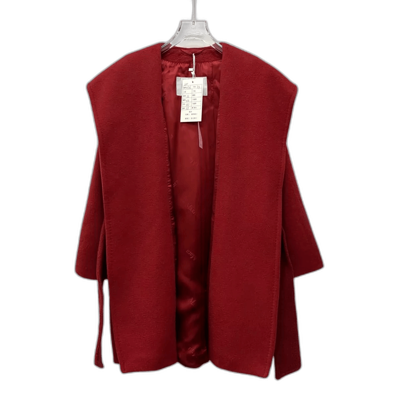 Max Mara Maxmara Red Hooded Long Sleeve Coat Size XXS / US 00 / IT 34 - 1 Thumbnail