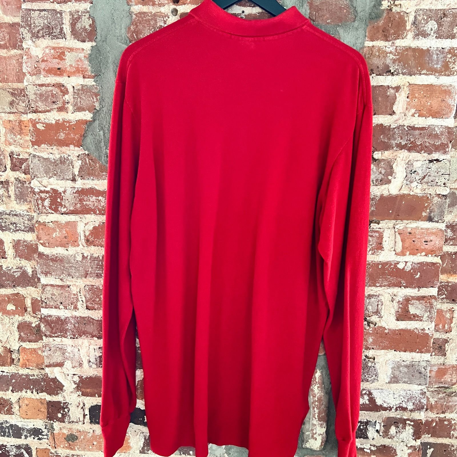 Polo Ralph Lauren VTG Polo Ralph Lauren Made USA Men's Red LS Polo Shirt L Size US L / EU 52-54 / 3 - 4 Thumbnail