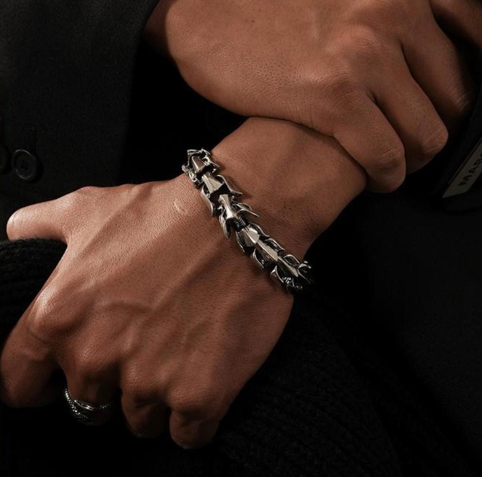 Jewelry Silver Chunky Chain Link Bracelet, Men's Accessory Size ONE SIZE - 3 Thumbnail