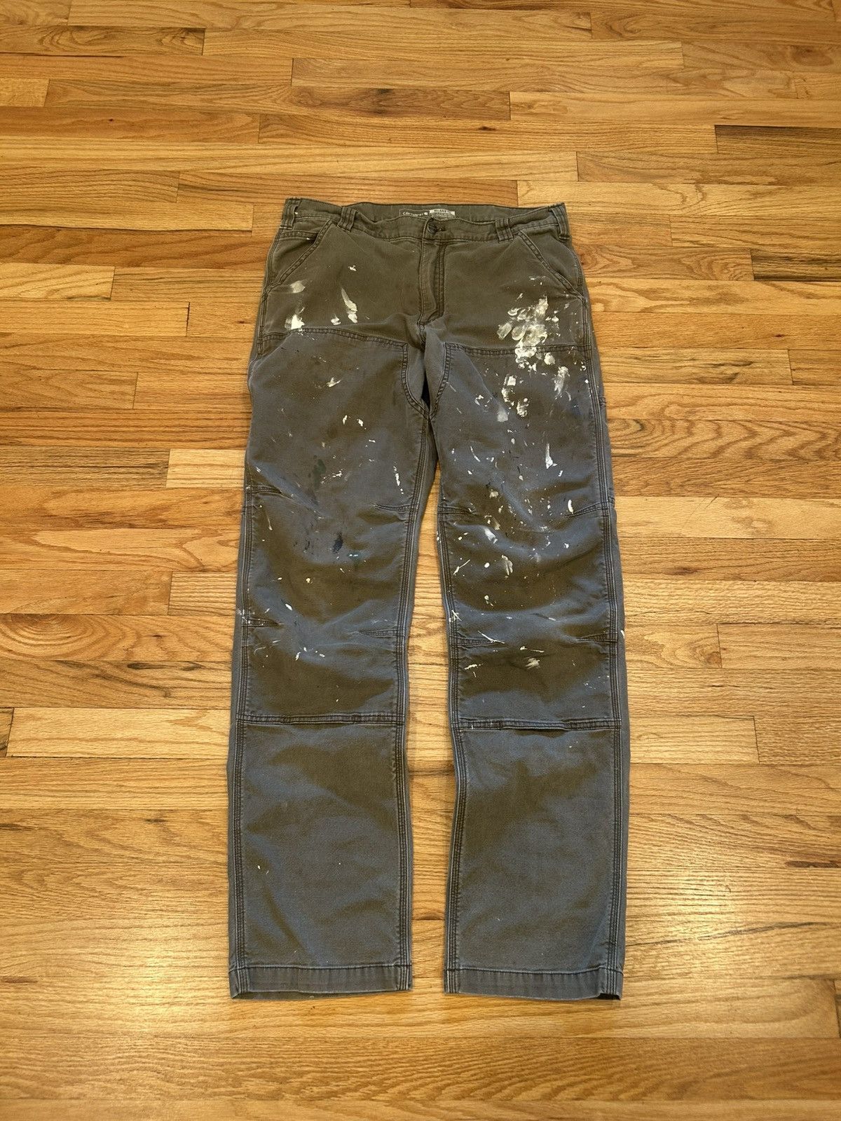 Carhartt Paint splatter double knees, workwear Carhartt carpenter Size US 32 / EU 48 - 1 Thumbnail