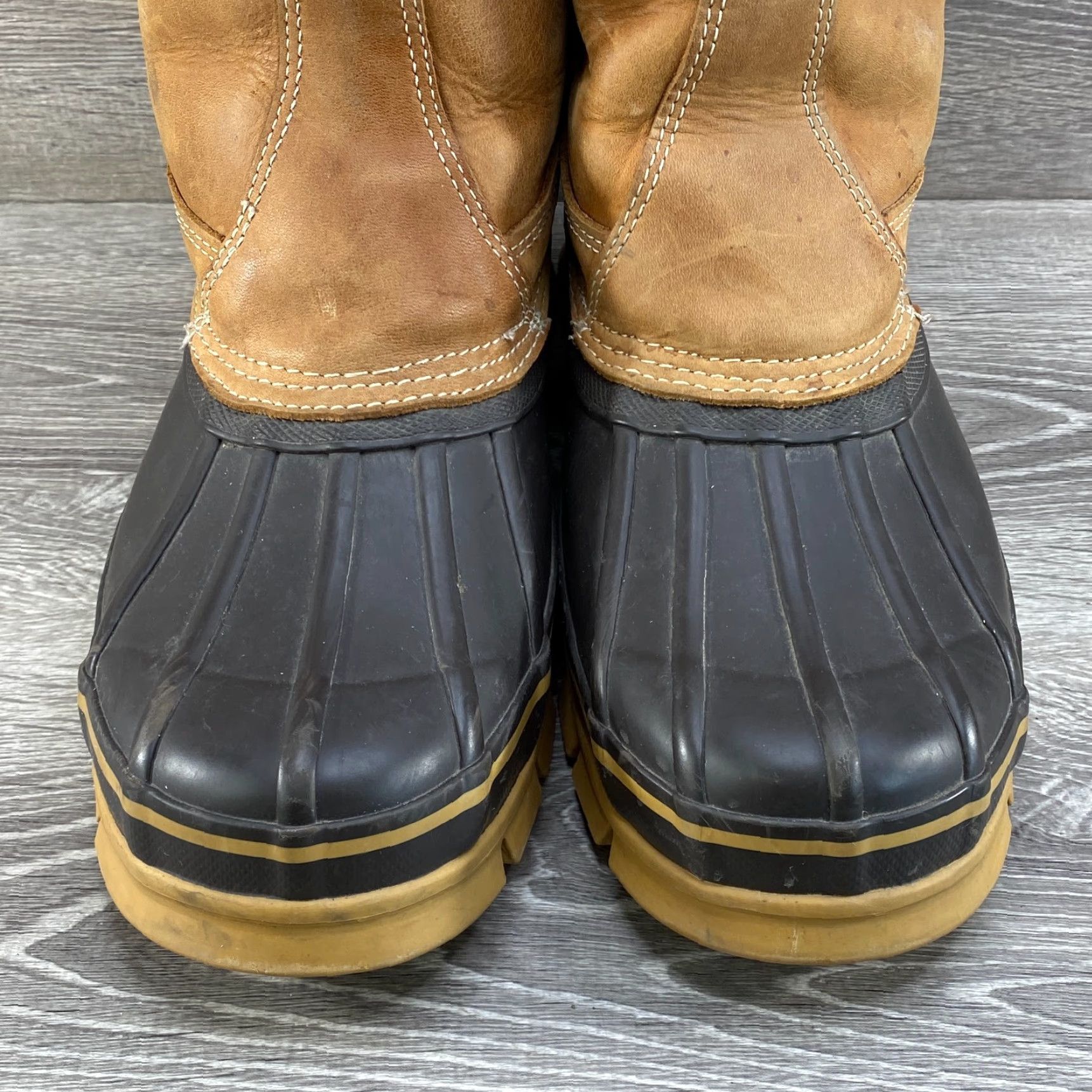 Eddie Bauer VINTAGE Eddie Bauer Mens 11 Brown Leather Insulated Waterproof Winter Duck Rubber Boots - Steel Shank Size US 11 / EU 44 - 5 Thumbnail