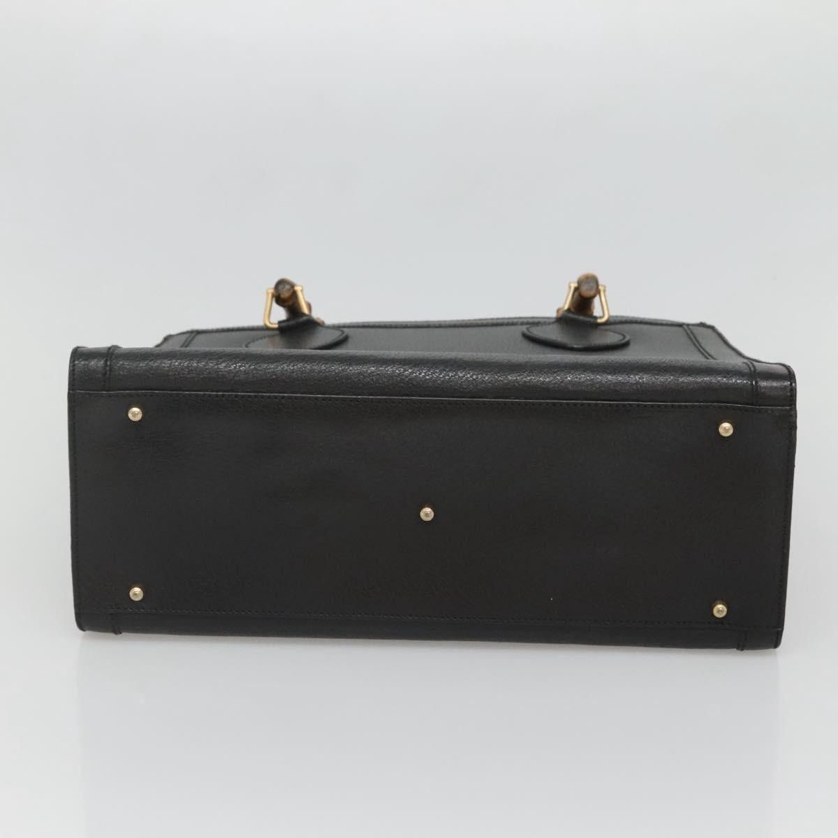 Gucci GUCCI Bamboo Hand Bag Leather Black Gold 002 1095 002 1095 Size ONE SIZE - 9 Thumbnail