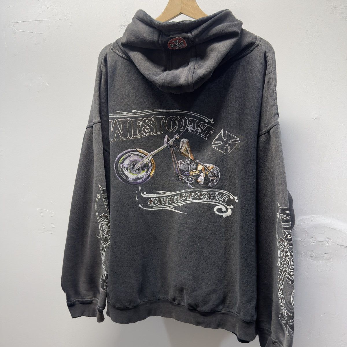 West Coast Choppers West Coast Choppers Hoodie Faded Distressed ERD Grunge Size US XXL / EU 58 / 5 - 12 Thumbnail