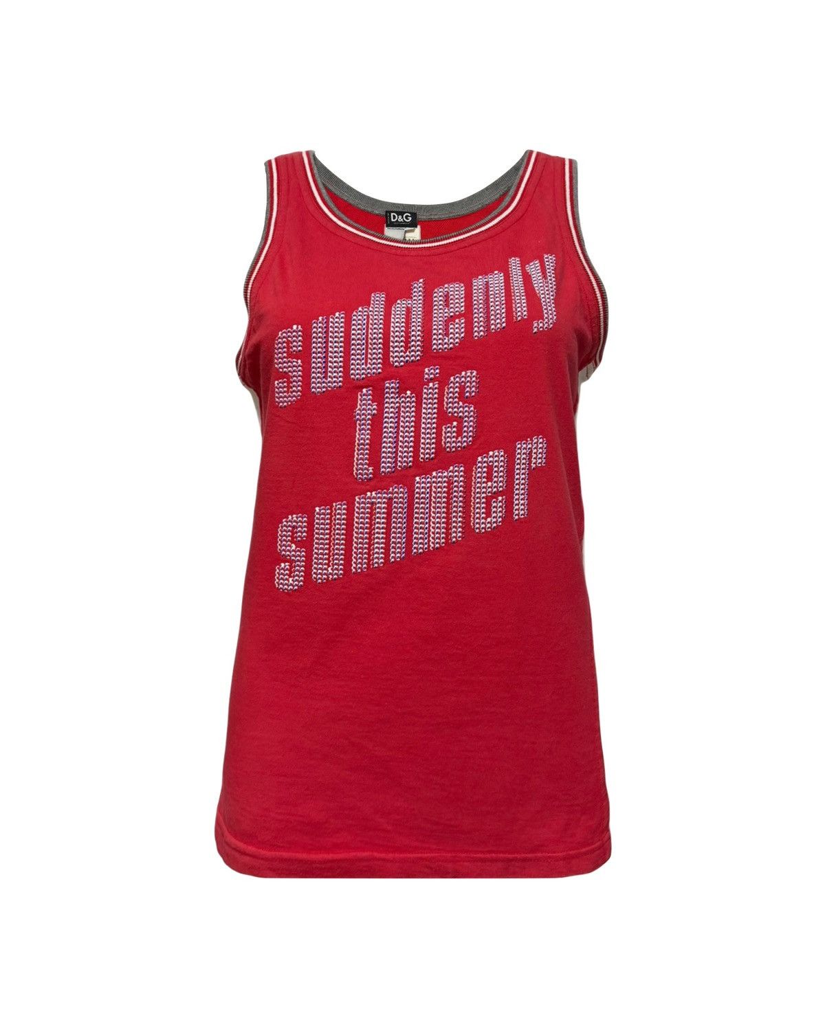Dolce & Gabbana D&G Vintage “Suddenly This Summer” Graphic Logo Tank Top Size US M / EU 48-50 / 2 - 1 Thumbnail