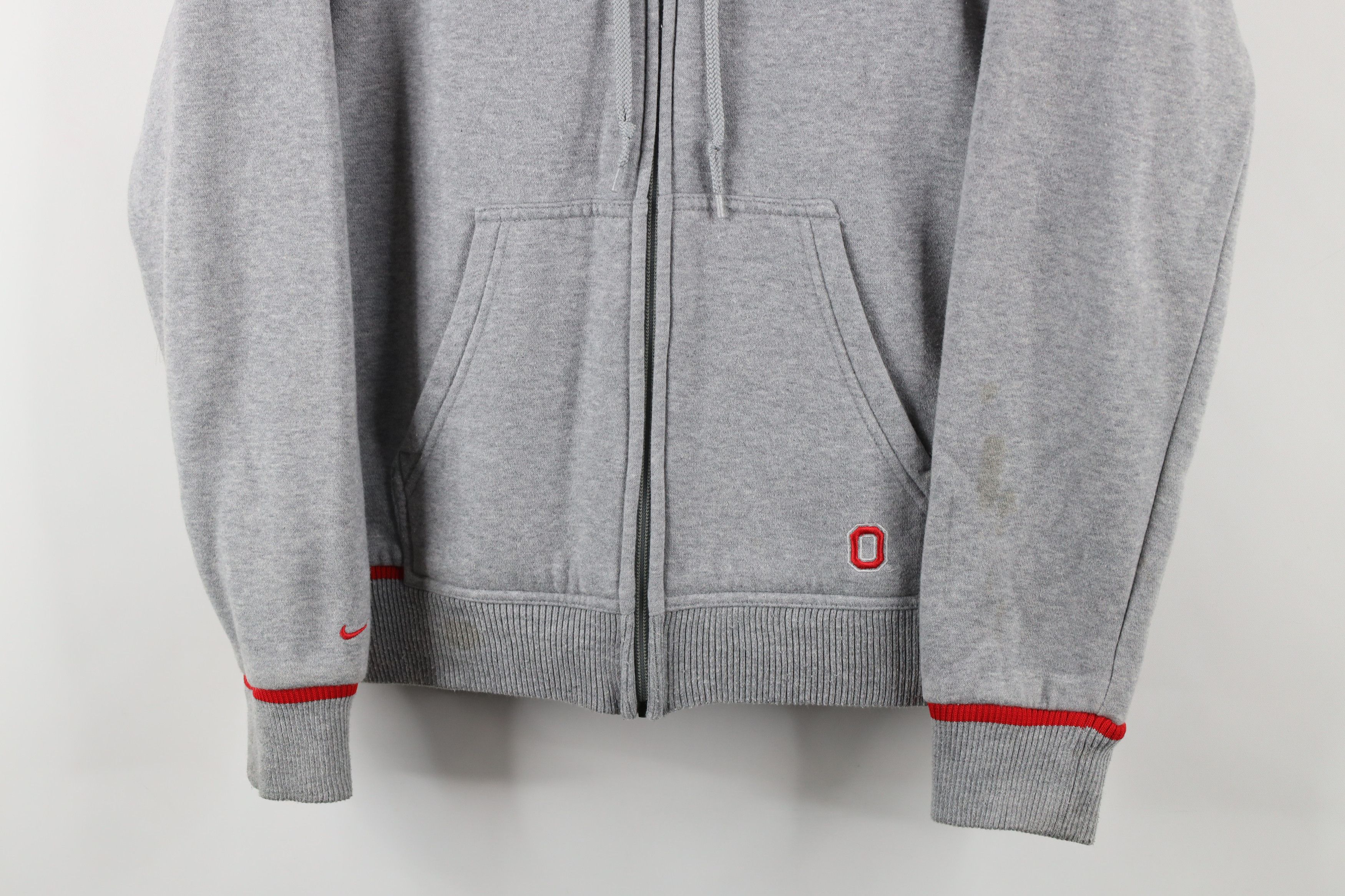 Nike × Vintage Vintage Nike Scott Mini Swoosh Ohio State University Hoodie Size L / US 10 / IT 46 - 3 Thumbnail
