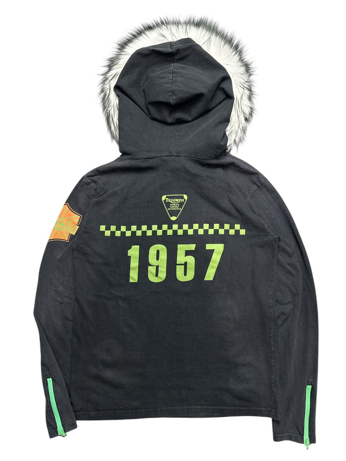 Hysteric Glamour TRIUMPH RYDER 1957 FUR LIGHT HOODIE IFSIXWASNINE LGB STYLE Size US M / EU 48-50 / 2 - 2 Thumbnail