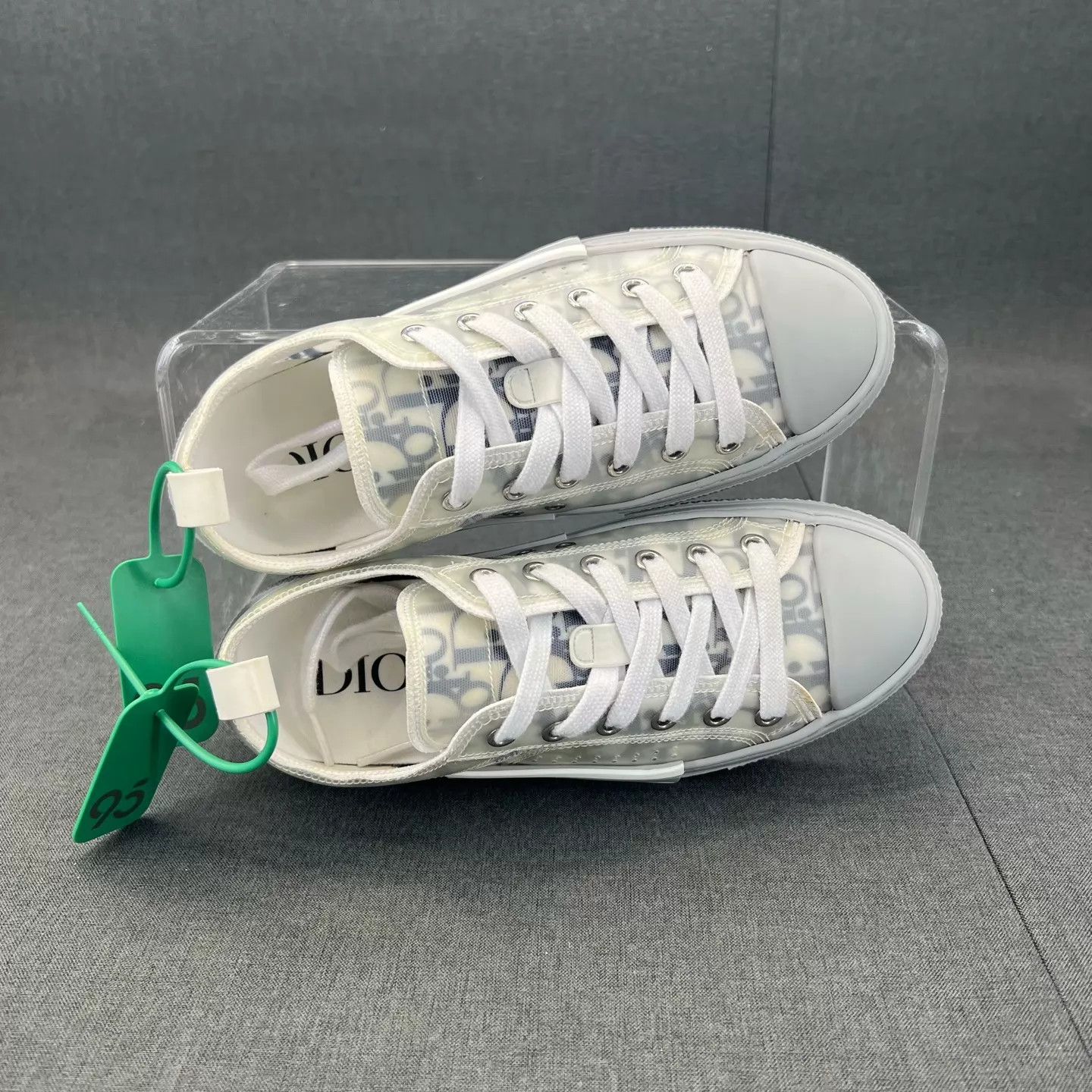 Dior Dior B23 White Blue Gray 36 Worn Once Size US 5.5 / IT 35.5 - 6 Thumbnail