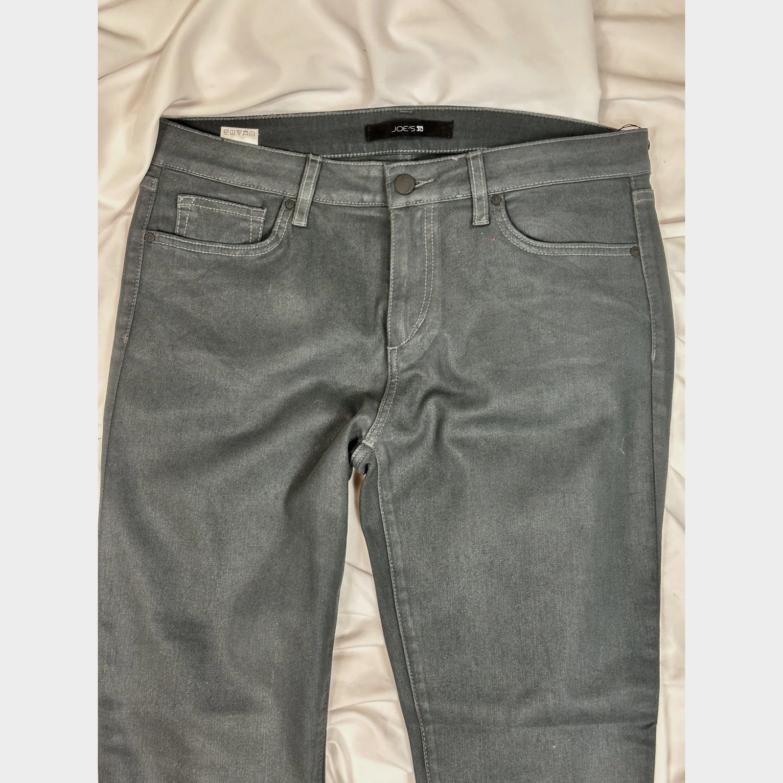 Other Joes Jeans Straight Leg Logo Back Pocket Black 31 Size 31" - 5 Thumbnail