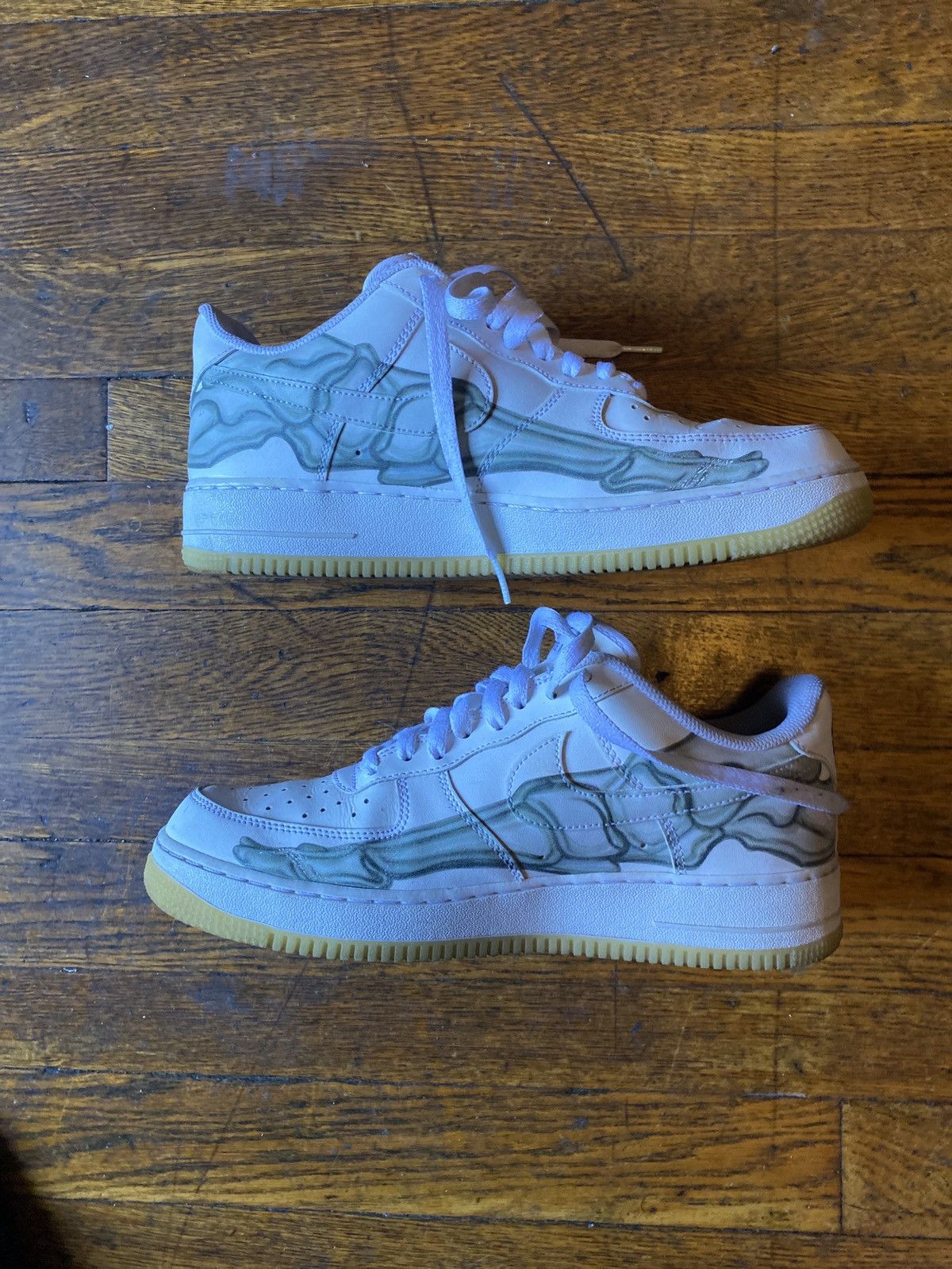 Nike Nike Air Force 1 Low Skeleton Halloween (2018) Size US 9.5 / EU 42-43 - 2 Thumbnail