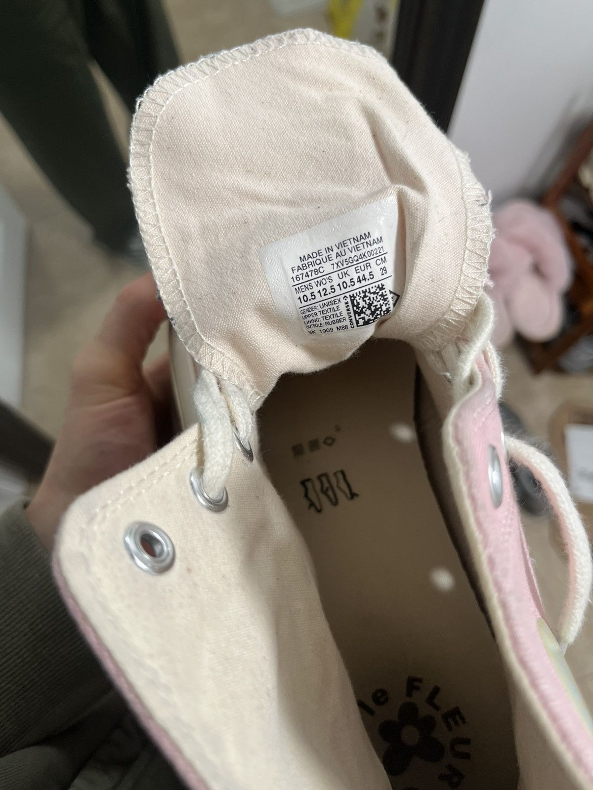 Converse × Golf le Fleur Converse x Golf le Fleur Chuck 70 Hi "Chenille" rare pink Size US 10.5 / EU 43-44 - 8 Thumbnail
