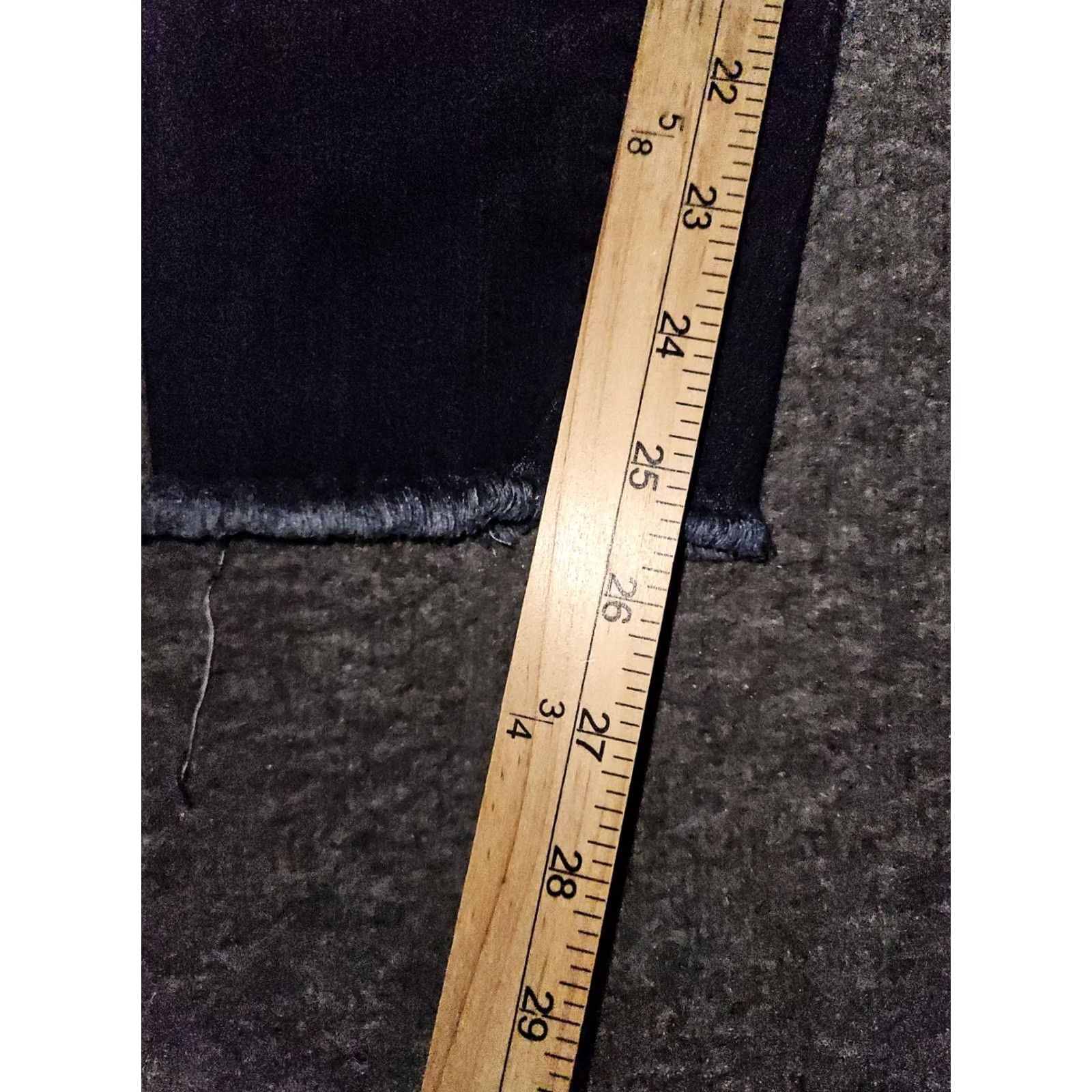 Vintage Kancan High Rise Skinny Ankle Jeans Women's 13/30 Frayed Hem Stretch Preppy Jeans Blue Denim City 90s Womens Size 34" / US 12 / IT 48 - 6 Thumbnail