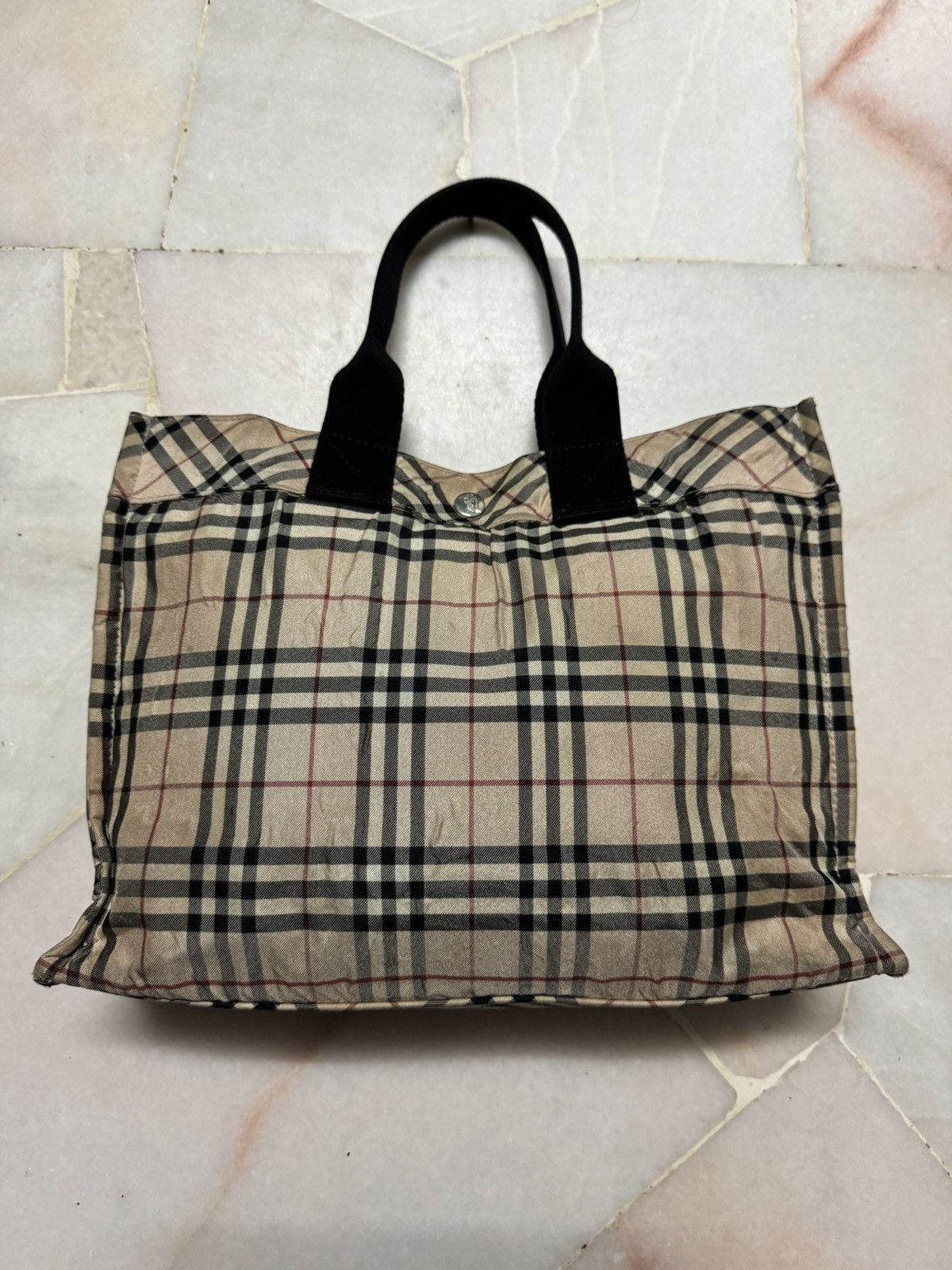 ?90s Burberry Blue Label Novacheck totebag/hand carry