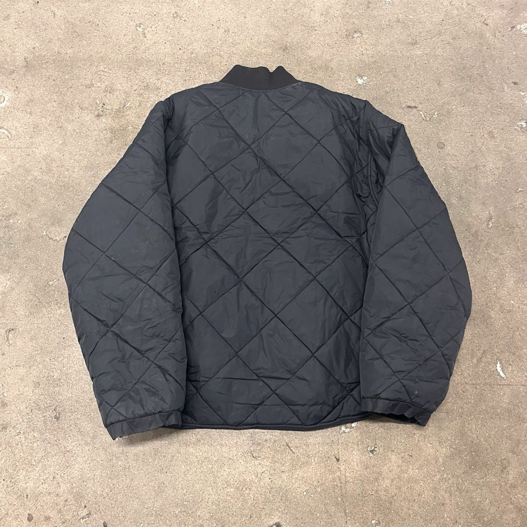 Vintage Cabela's XL Quilted Jacket Black Nylon Zip Up Size US XL / EU 56 / 4 - 4 Thumbnail