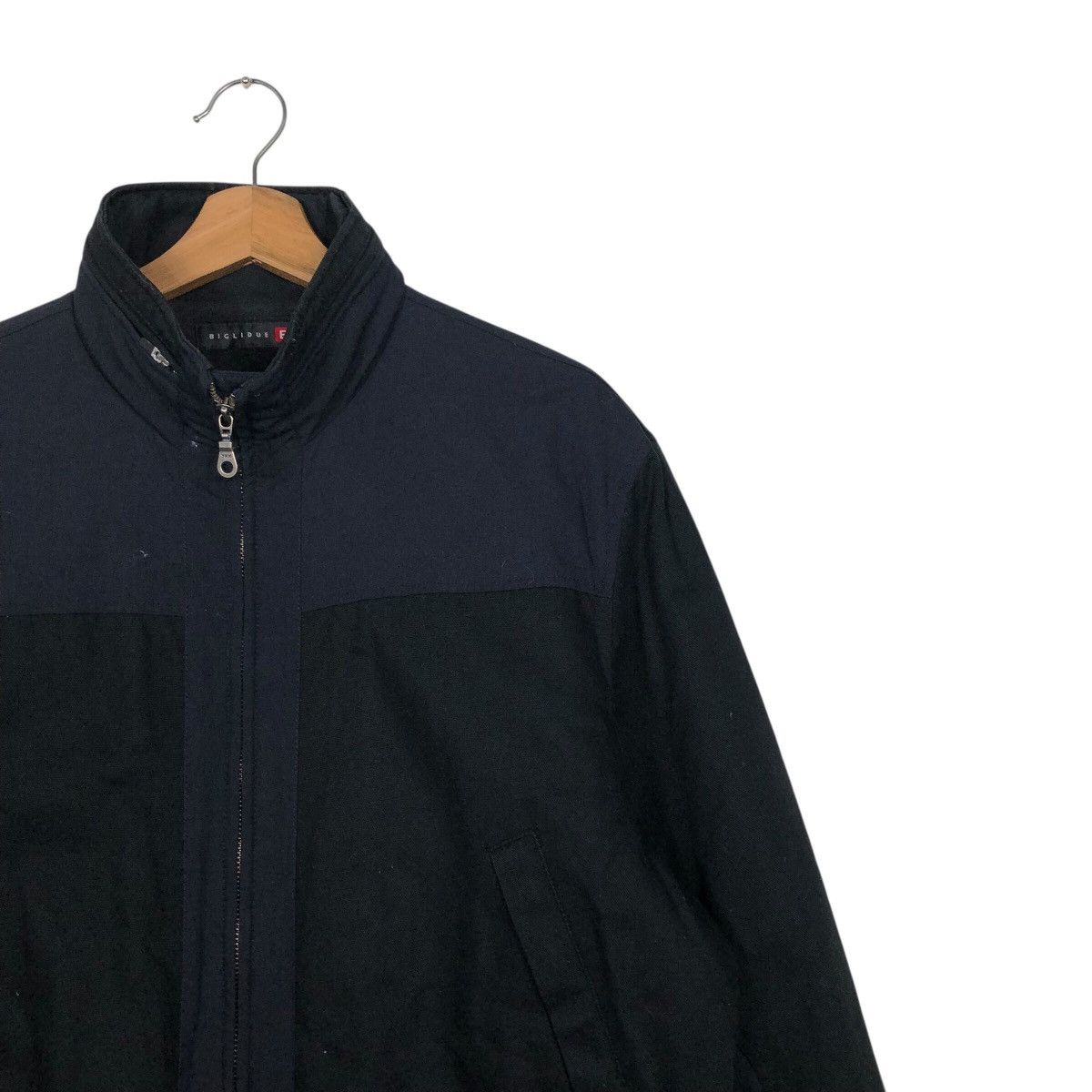 Japanese Brand Black Zip Up Jacket Stand Collar Pocket Casual Coat Biglidue Size US M / EU 48-50 / 2 - 7 Thumbnail