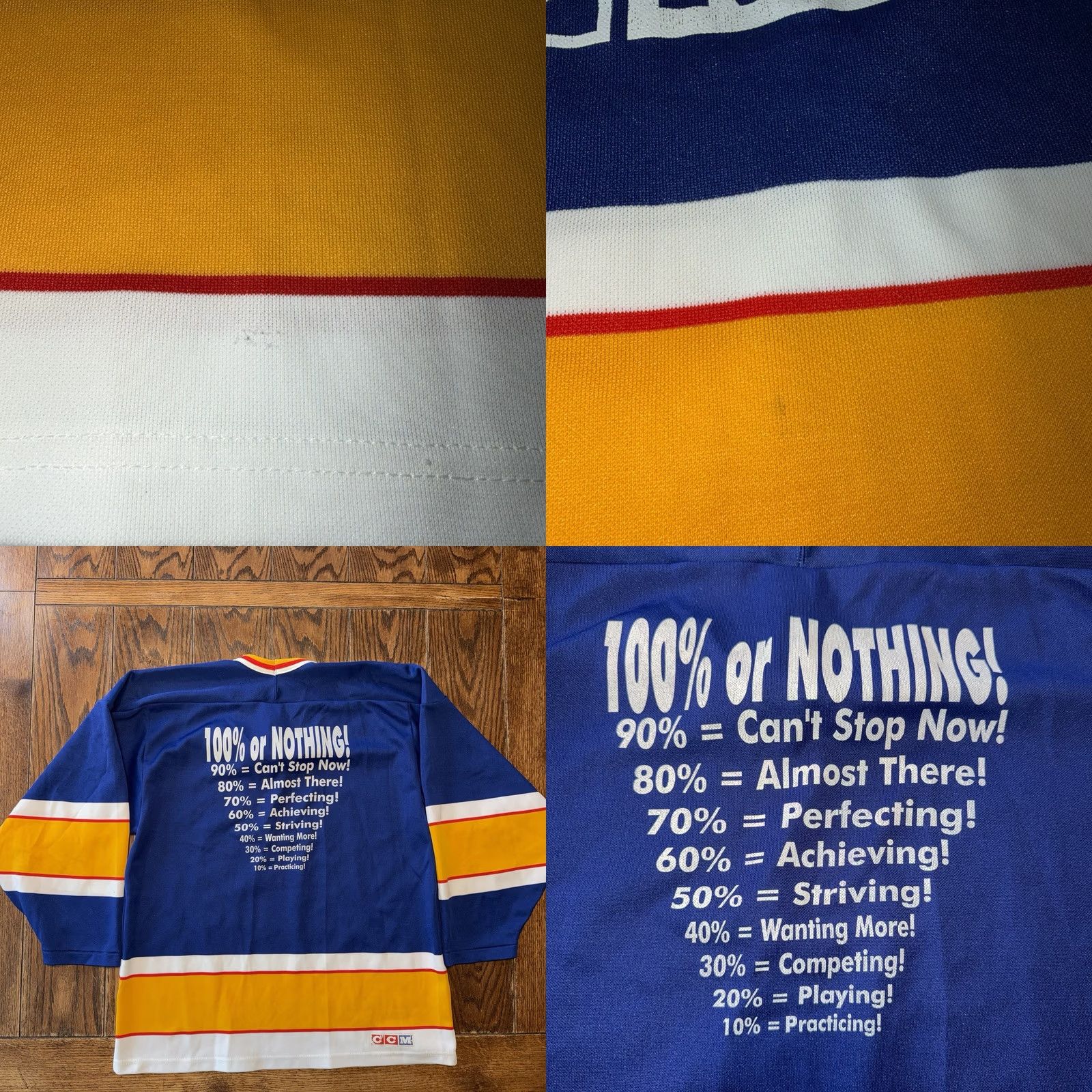 Vintage VINTAGE CCM Jersey Shirt Men’s Medium Blue Graphic Print 80s Skating Sport Logo Size US M / EU 48-50 / 2 - 8 Thumbnail
