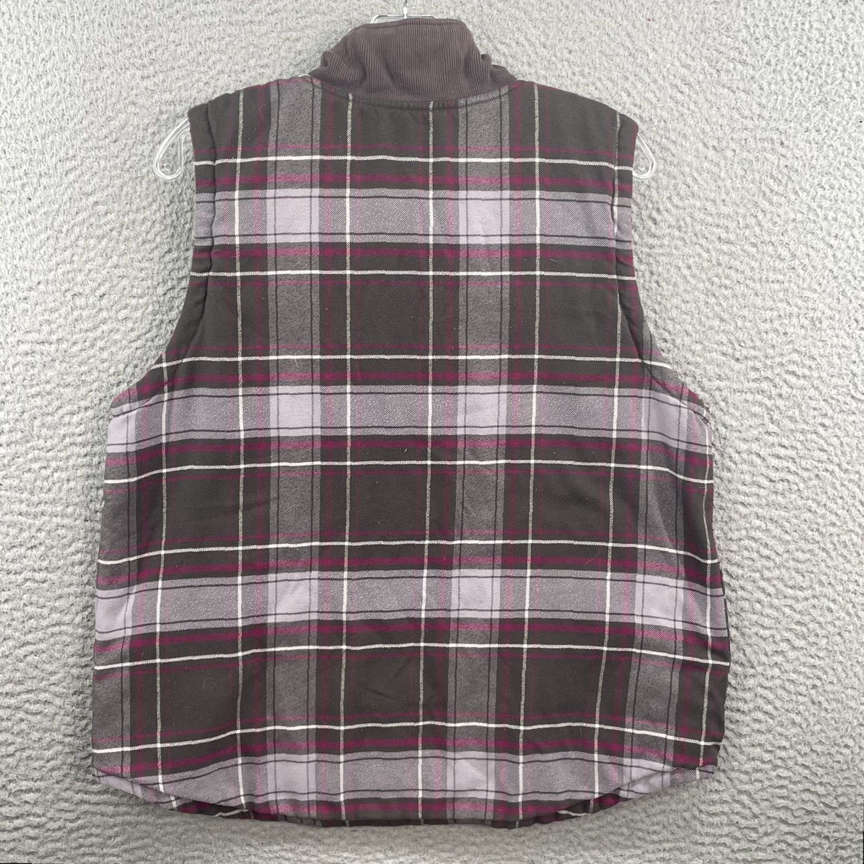 Carhartt Carhartt Reversible Flannel Vest Women's Large Magenta Outdoor Gorpcore Vest Women L Magenta Gorpcore Size L / US 10 / IT 46 - 7 Thumbnail