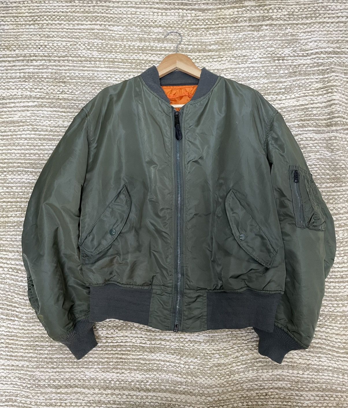 Alpha Industries Vintage Alpha Industries MA-1 Flight Bomber Jacket Size US XL / EU 56 / 4 - 9 Thumbnail