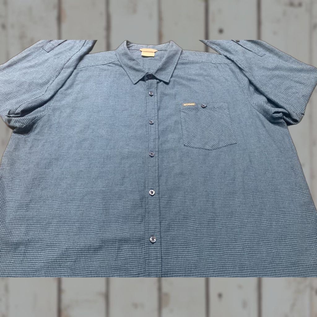 Vintage COLUMBIA Glenplaid Blue Button-Up Shirt 2XL Regular Long Sleeve Mens Size US XXL / EU 58 / 5 - 1 Thumbnail
