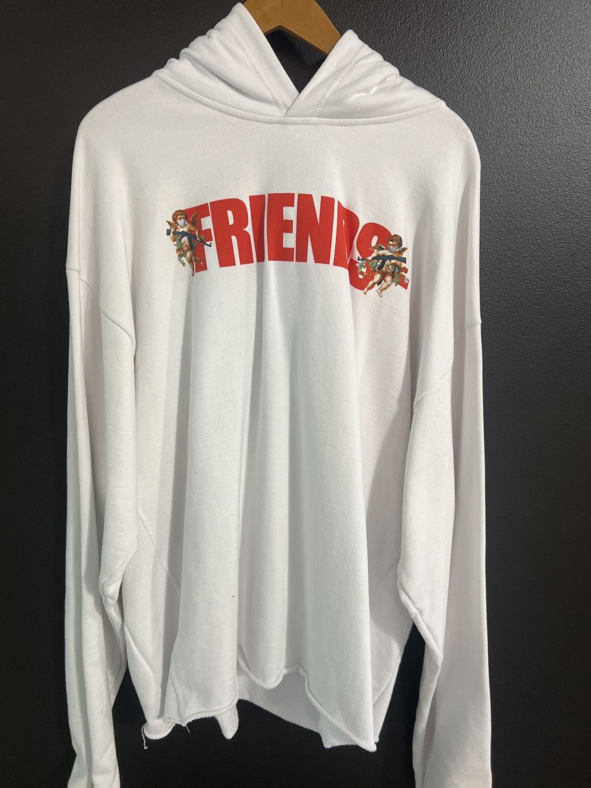 image of Vlone Cupid Friends Hoodie in White, Men's (Size 2XL)