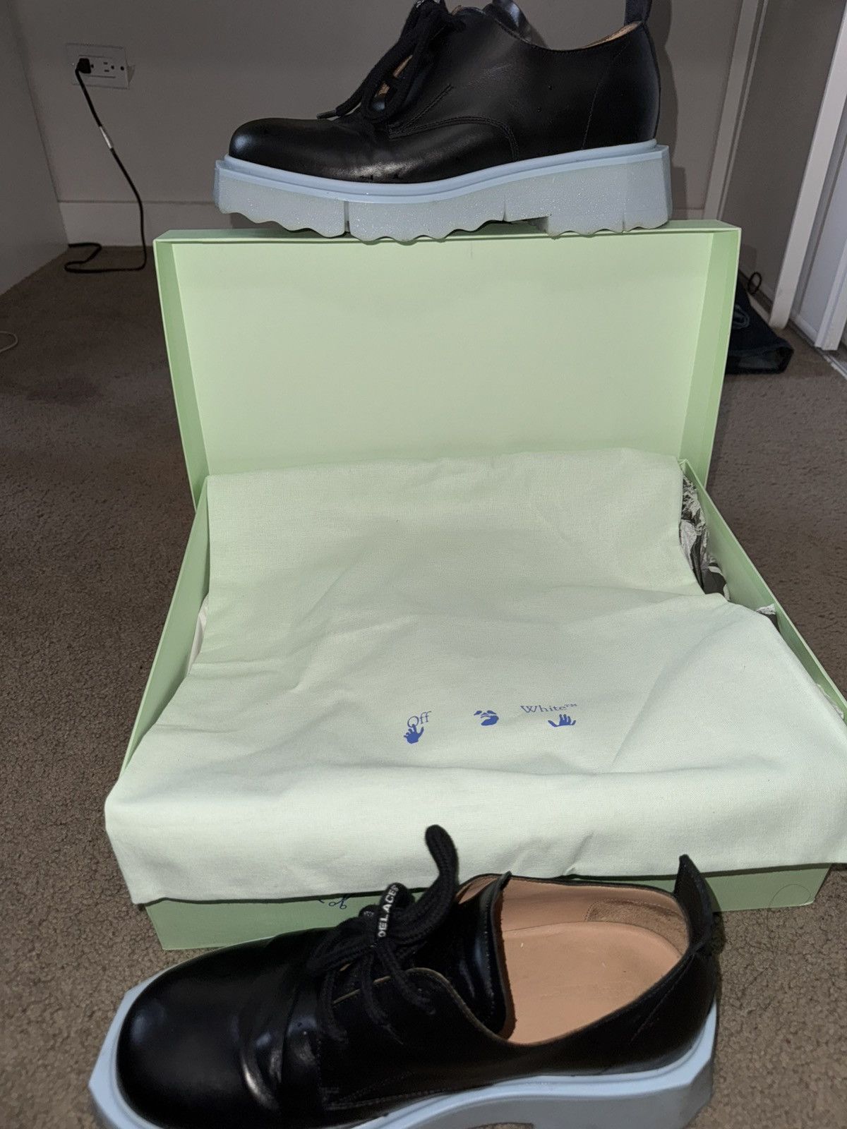 Off-White Off-White Leather Sponge Derby Size US 10 / EU 43 - 1 Thumbnail