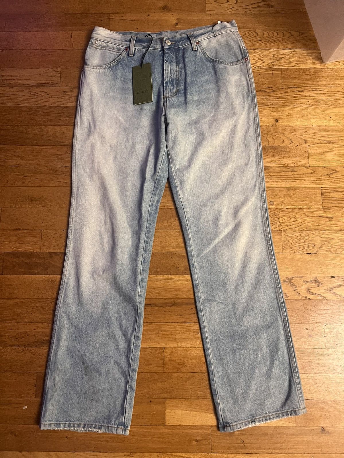 Gucci Gucci denim jeans eco washed love parade patch 34 NWT Size US 34 / EU 50 - 1 Thumbnail