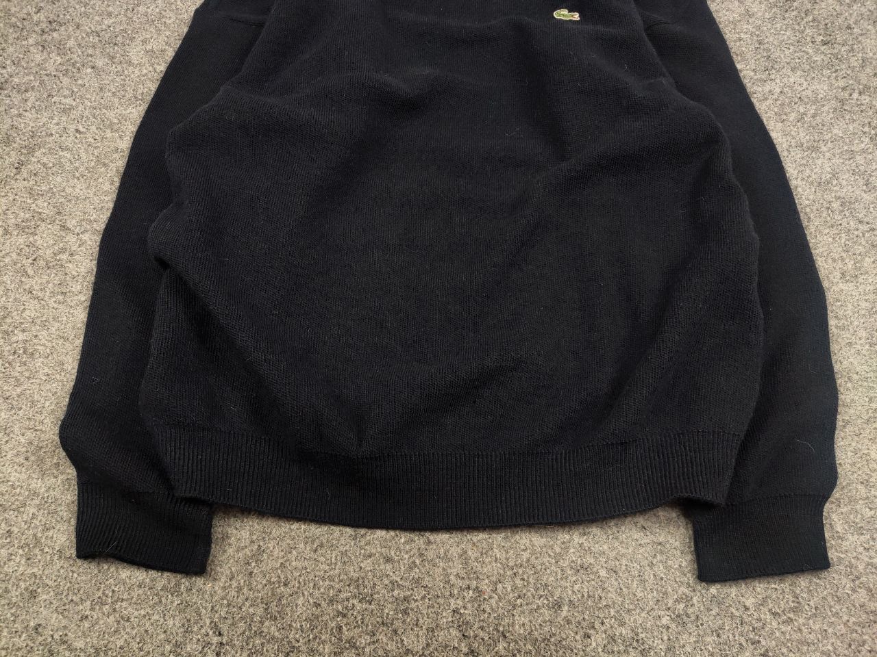 Lacoste Vintage 90's Lacoste Navy Blue Wool Crew Chek Sweater Size US XL / EU 56 / 4 - 9 Thumbnail