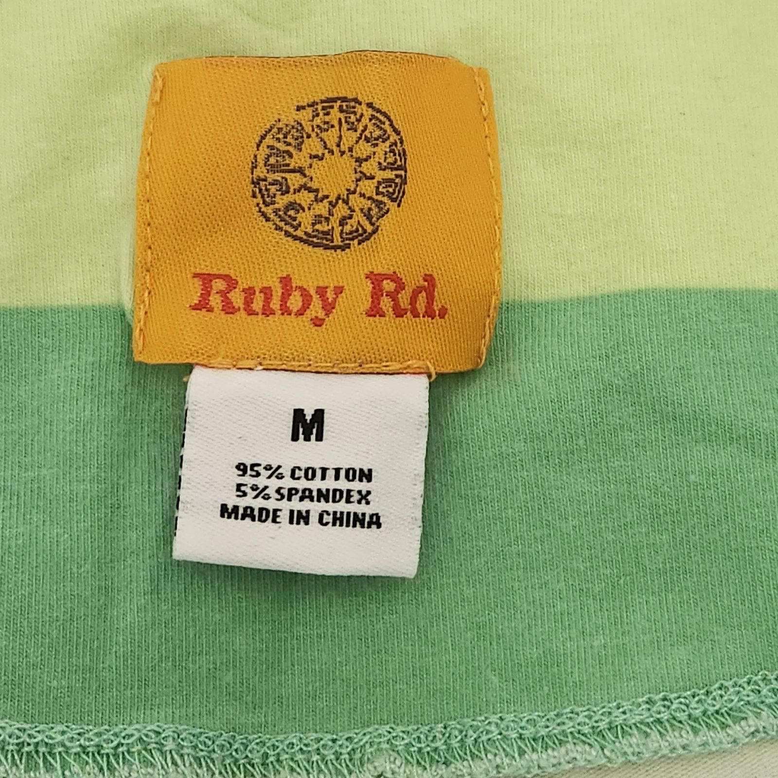 Other Ruby Rd. Blue Green White Striped Capped Sleeves Top Medium Size M / US 6-8 / IT 42-44 - 5 Thumbnail