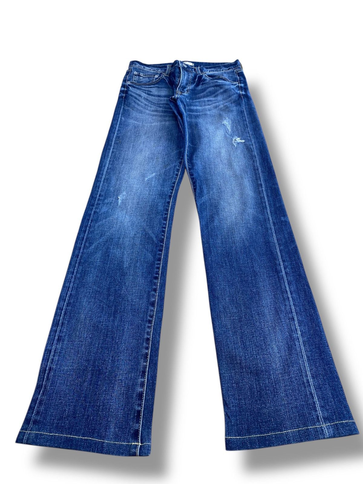 Uniqlo Ripped Whiskers Faded Style Loose Jeans