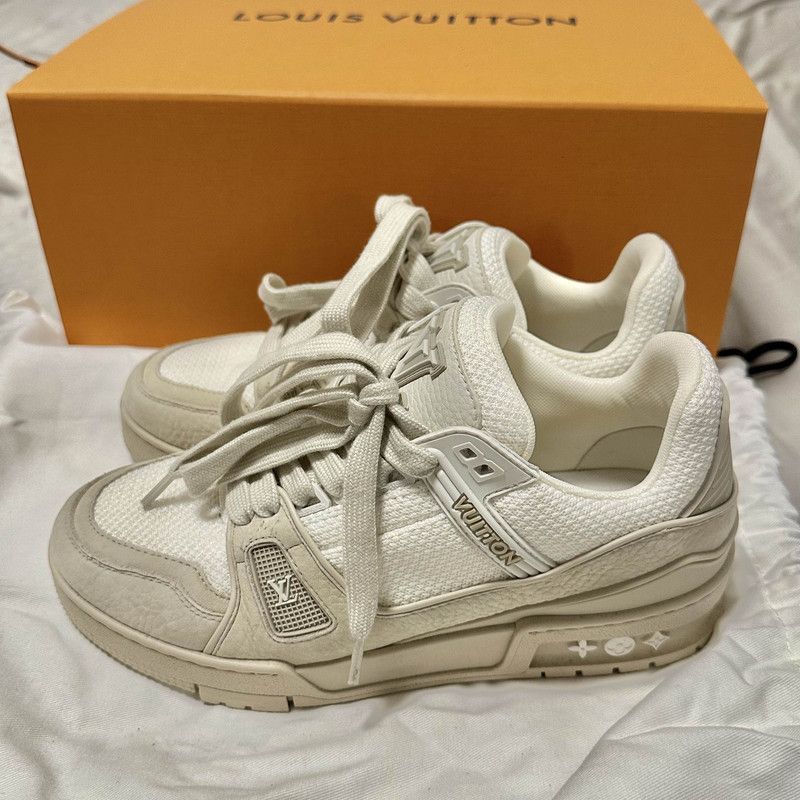 Louis Vuitton Louis Vuitton Low Top Trainers in Beige -2508 Size US 6.5 / EU 39-40 - 1 Thumbnail