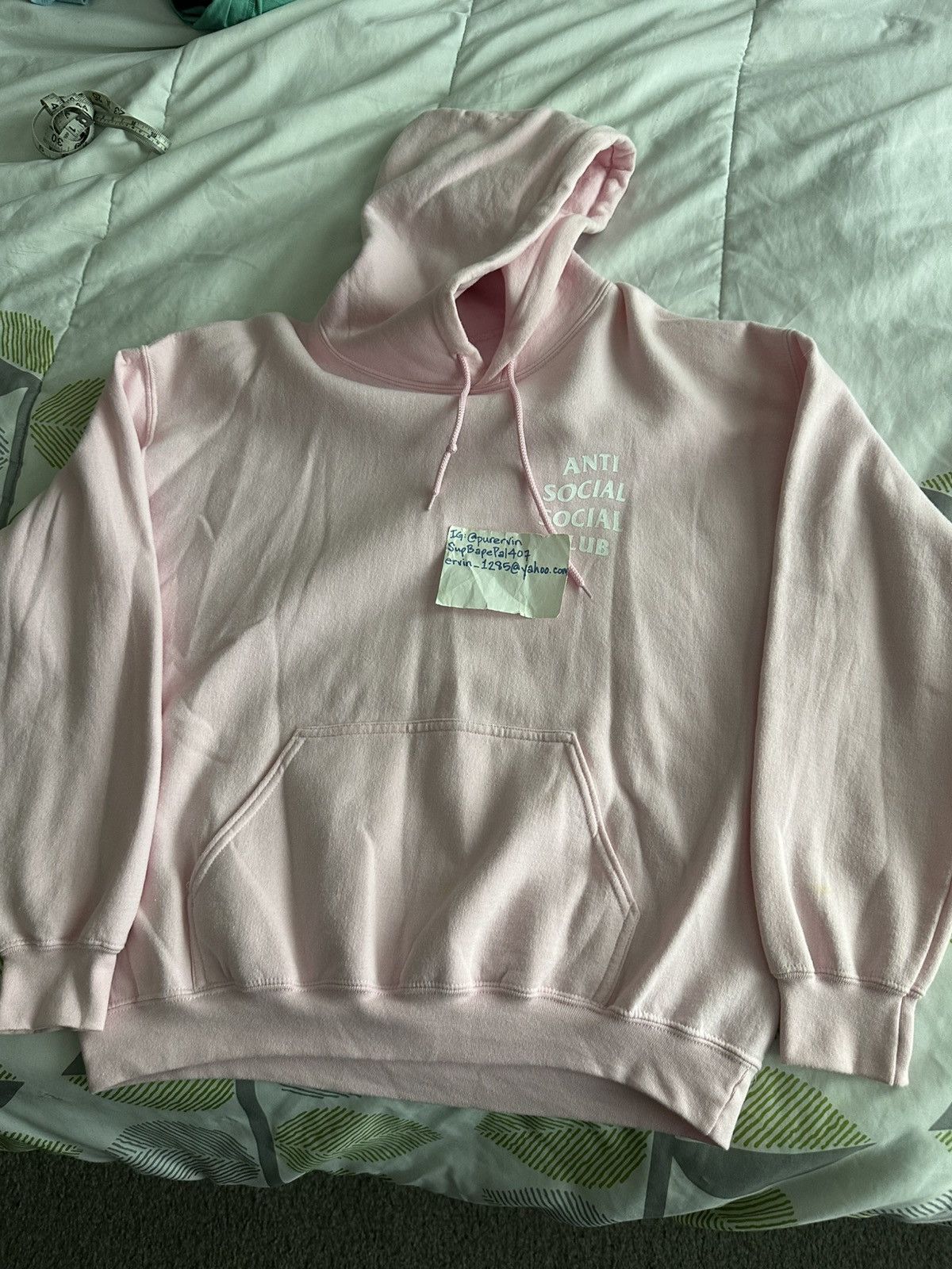 Anti Social Social Club Hoodie Pink size L Size US L / EU 52-54 / 3 - 1 Thumbnail