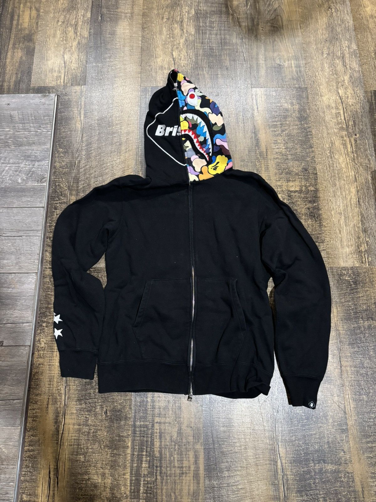 Bape Bape x FCRB Shark Full Zip Hoodie | Grailed