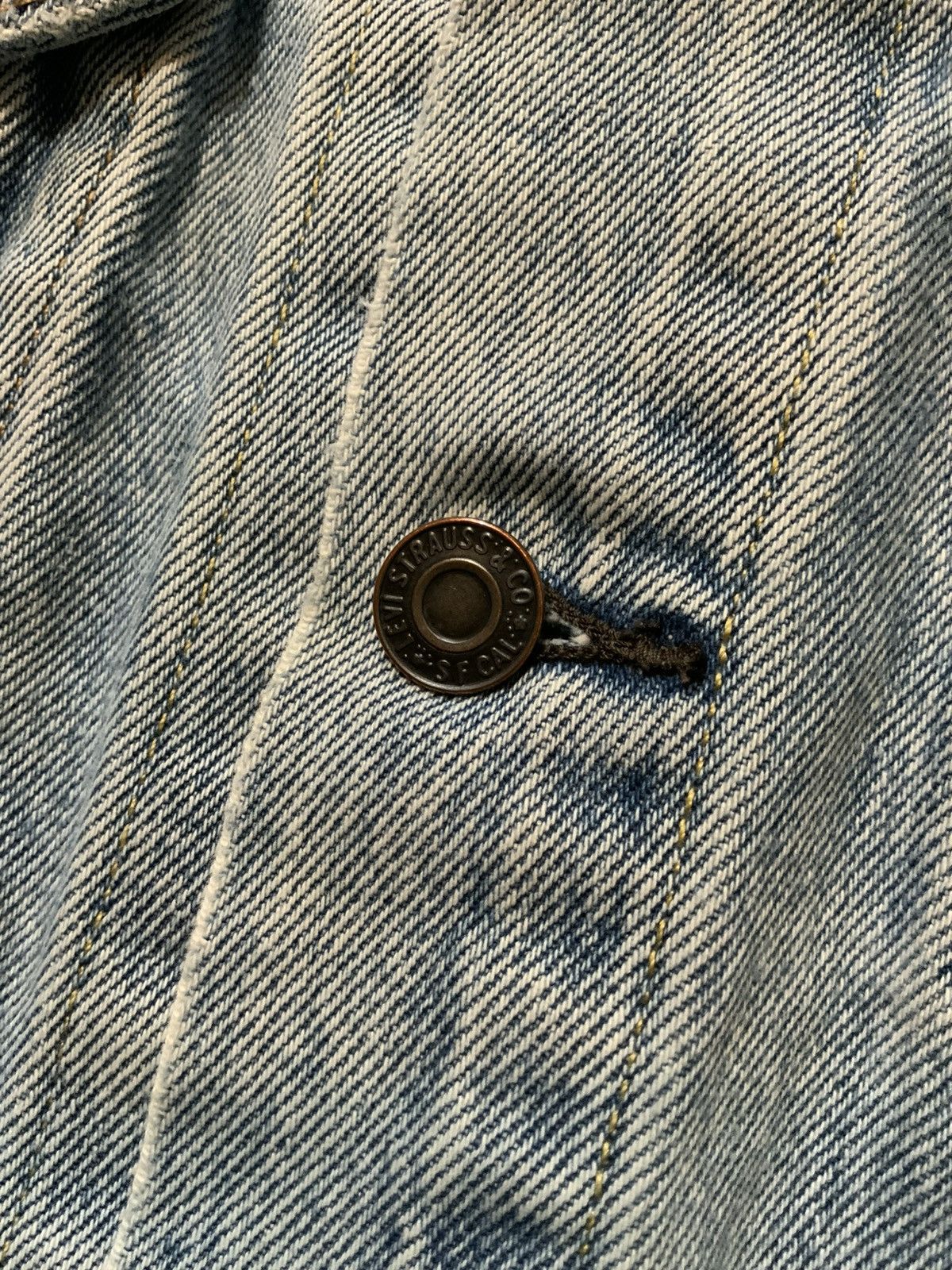 Levi's Levis Peacemaker Embroidered Denim Jean Trucker Jacket Size US M / EU 48-50 / 2 - 7 Thumbnail