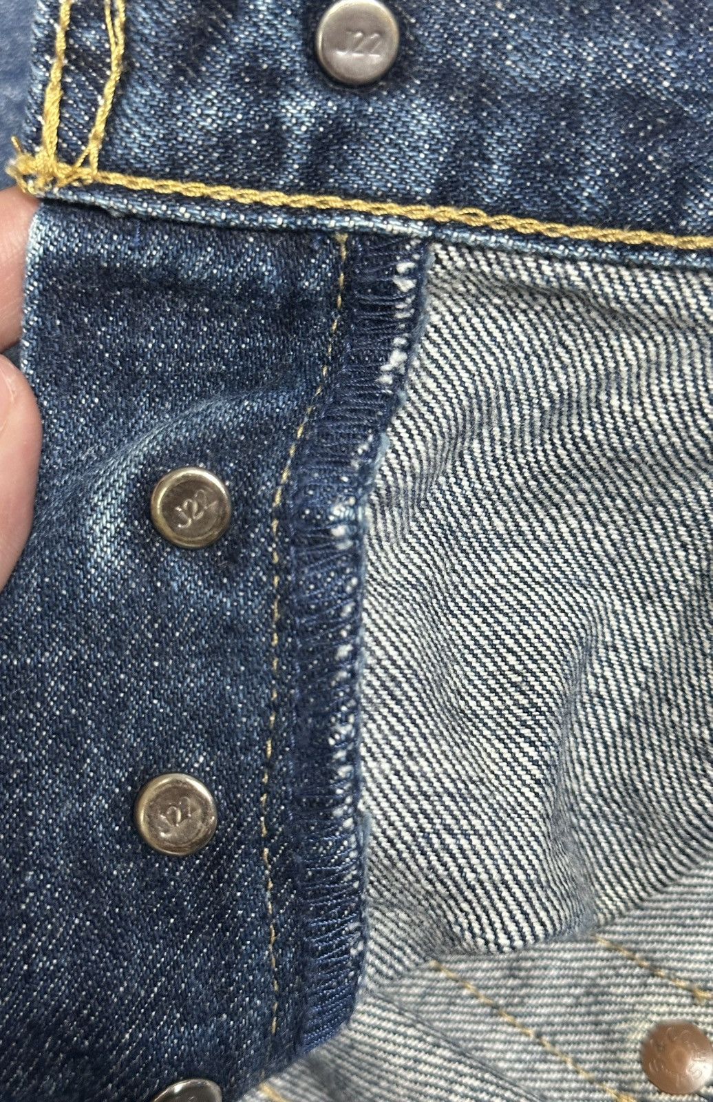 Levi's Vintage Levi’s 702XX Buckleback Selvedge Japan Jeans Big E Size US 31 - 15 Thumbnail