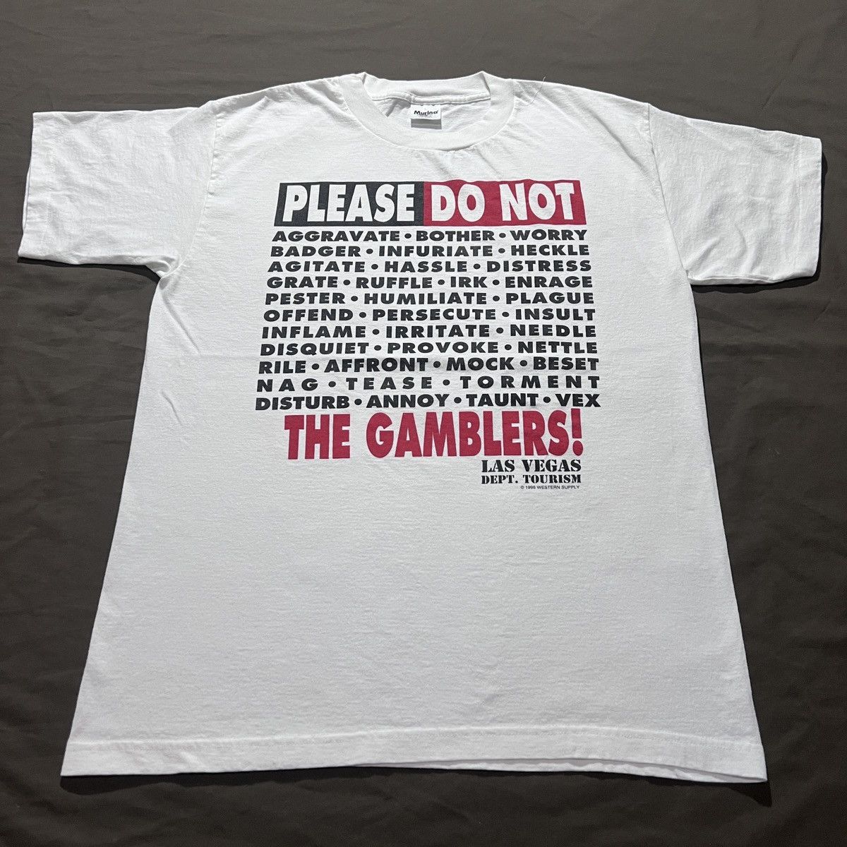 Vintage Vintage 90s PLEASE DO NOT The Gamblers Quote Promo Tee L Size US L / EU 52-54 / 3 - 2 Thumbnail