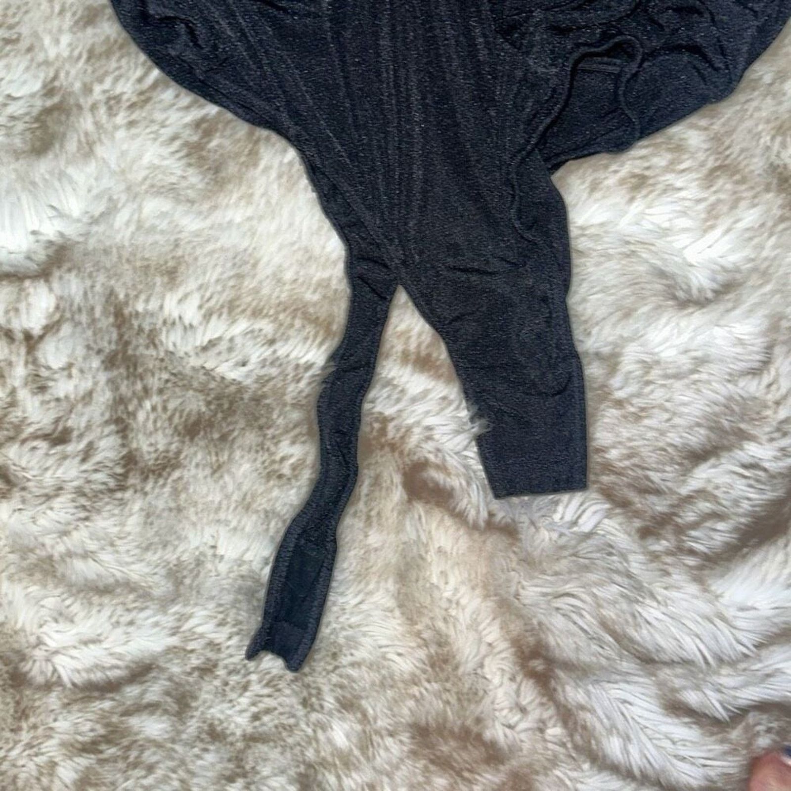 Other Alexia Admor Black Drape Sleeve Bodysuit | Sz M Size M / US 6-8 / IT 42-44 - 4 Thumbnail