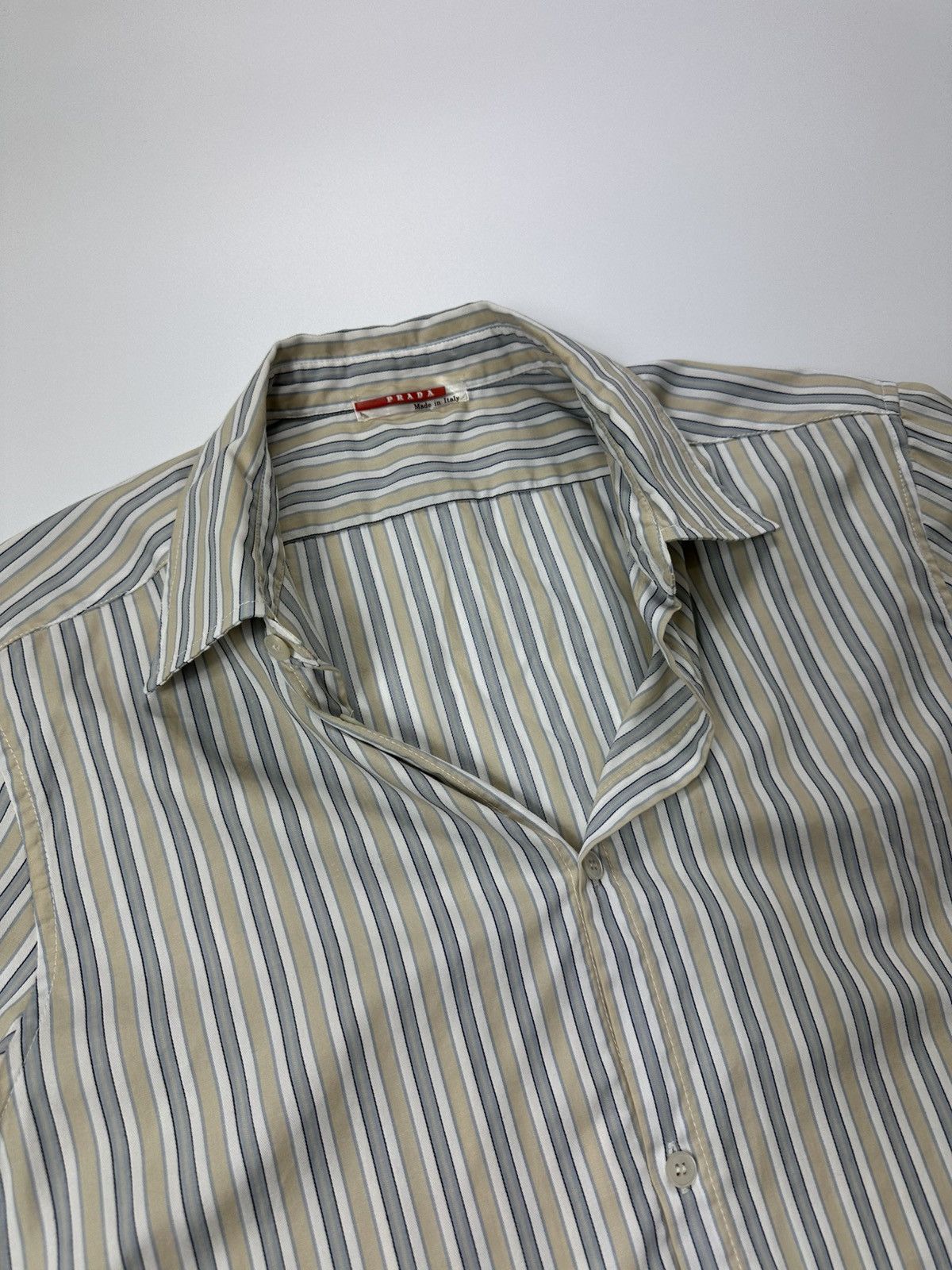 Prada Vintage Prada Stripped Casual Shirt Men’s Size US M / EU 48-50 / 2 - 8 Thumbnail