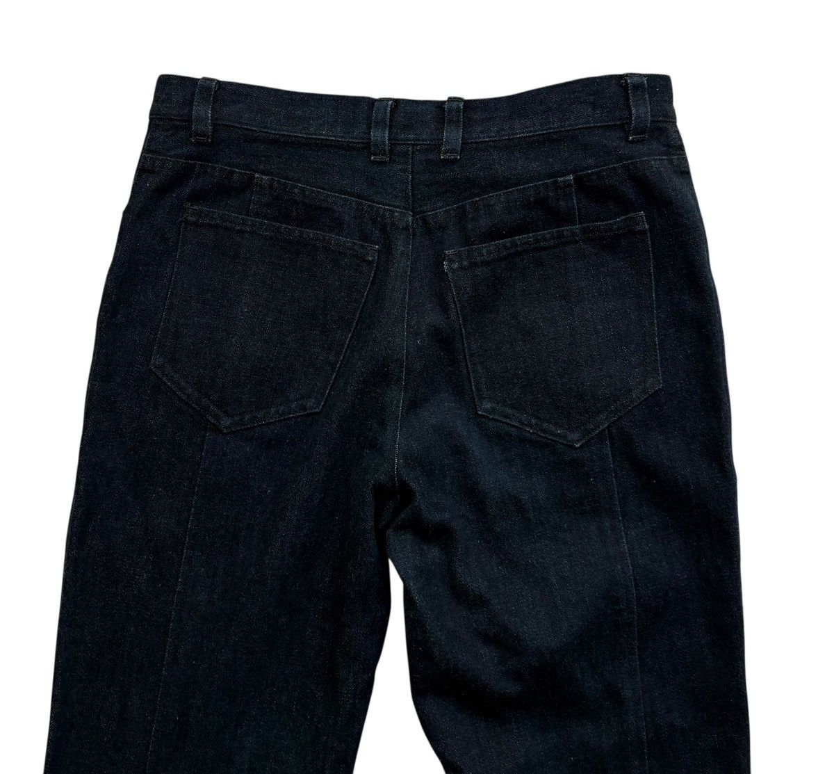 Japanese Brand Se.duce Japan Wide Leg Flared Denim Zipper Dark Blue Pants Size US 28 / EU 44 - 11 Thumbnail