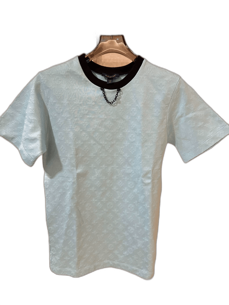 Louis Vuitton Louis Vuitton Blue Monogram Short Sleeve Top Size US S / EU 44-46 / 1 - 1 Thumbnail