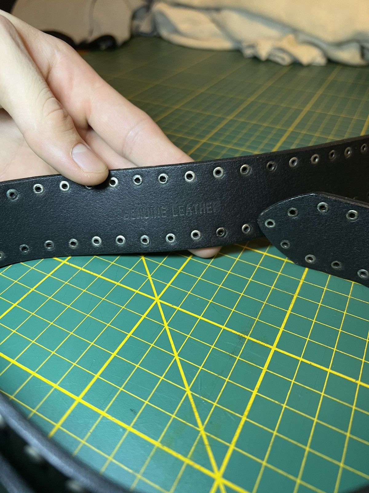 Vintage Vintage genuine leather studded belt Size ONE SIZE - 9 Thumbnail