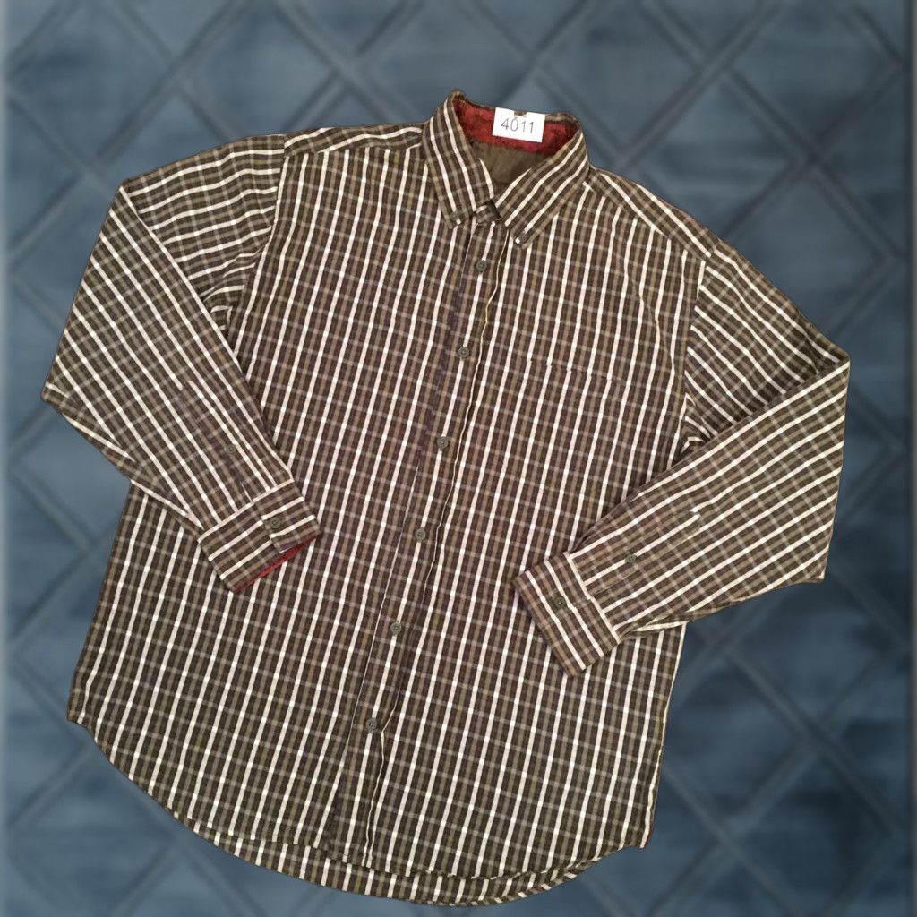 Old Navy Old Navy Shirt Mens Medium Green Plaid Long Sleeve Button Up Size US M / EU 48-50 / 2 - 1 Thumbnail