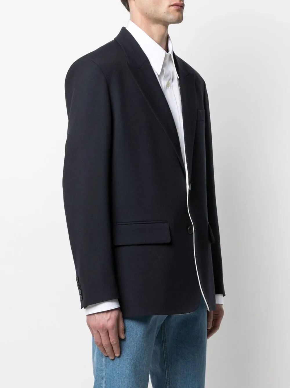 Valentino o1y0525 Blazer in Midnight Blue Size US M / EU 48-50 / 2 - 3 Thumbnail