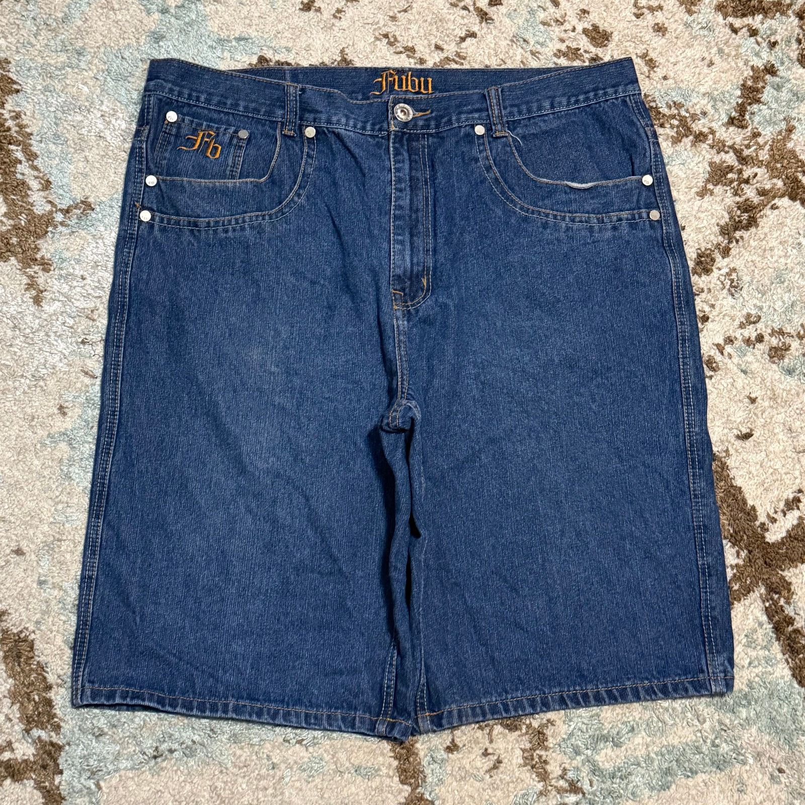 Fubu Vintage Fubu The Collection Baggy Jean Shorts Size 42 Y2K Size US 42 / EU 58 - 2 Thumbnail