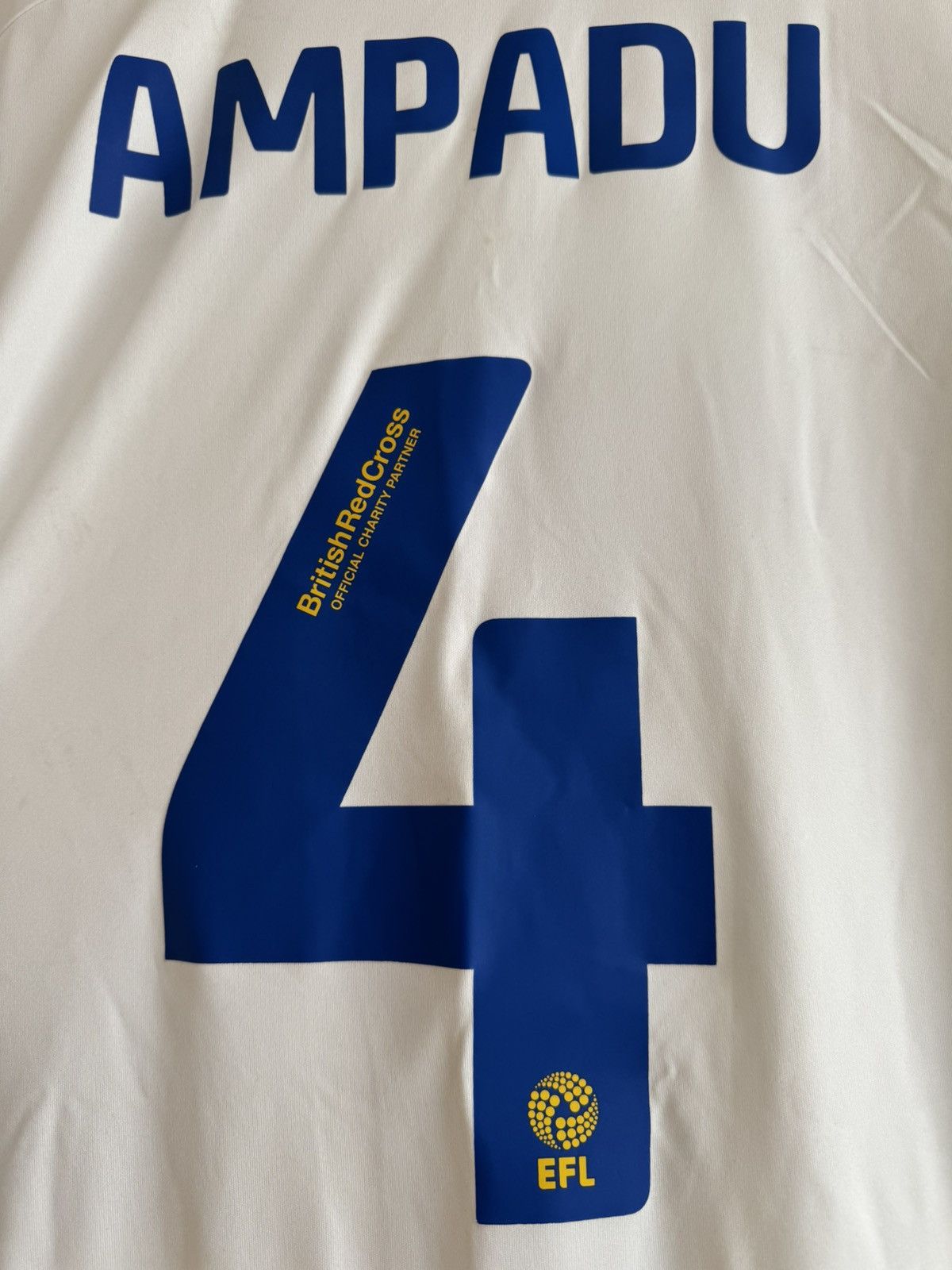 Adidas Ethan Ampadu Leeds United 2022-2023 Home Soccer Jersey Kit Size US XL / EU 56 / 4 - 9 Thumbnail