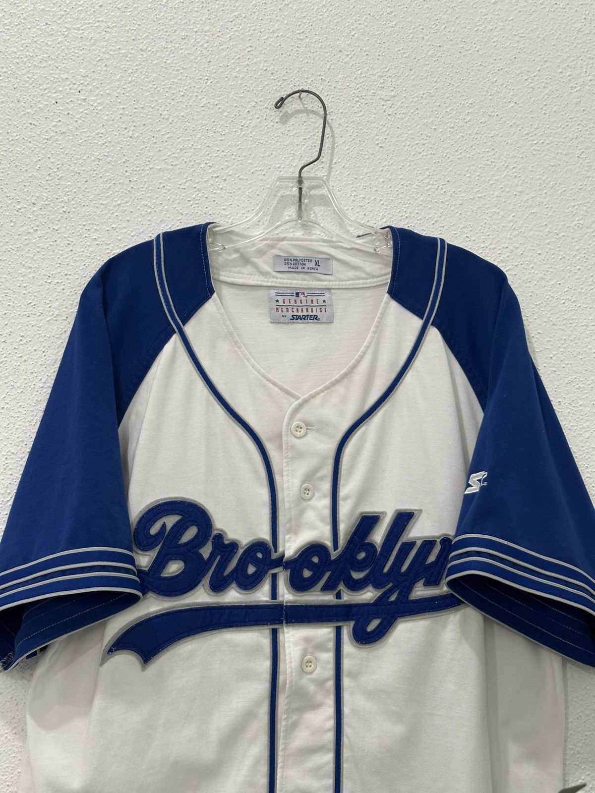 Starter Vintage 90s Brooklyn Dodgers Tailsweep Starter Jersey XL Size US XL / EU 56 / 4 - 2 Thumbnail