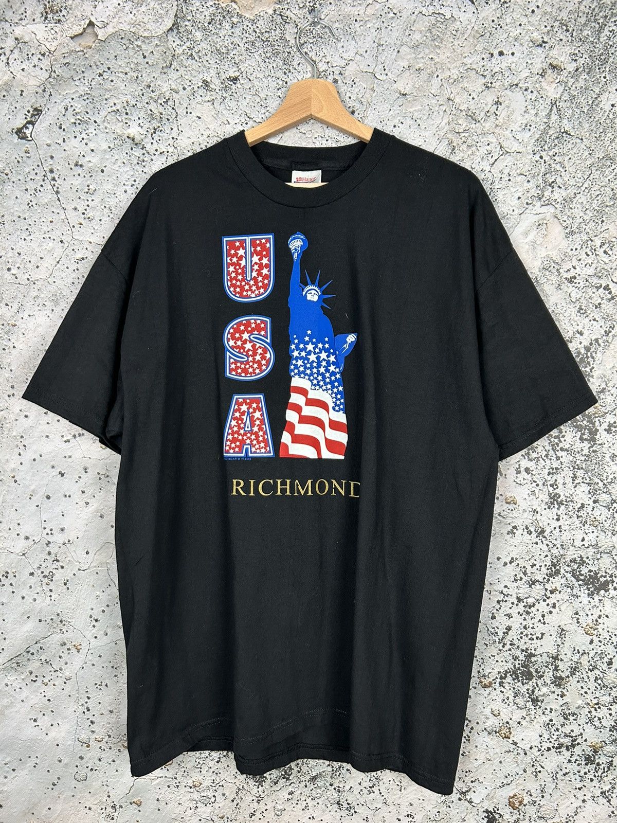 Vintage Vintage USA Statue of Liberty Richmond Graphic Tee 90s Size US XL / EU 56 / 4 - 1 Thumbnail